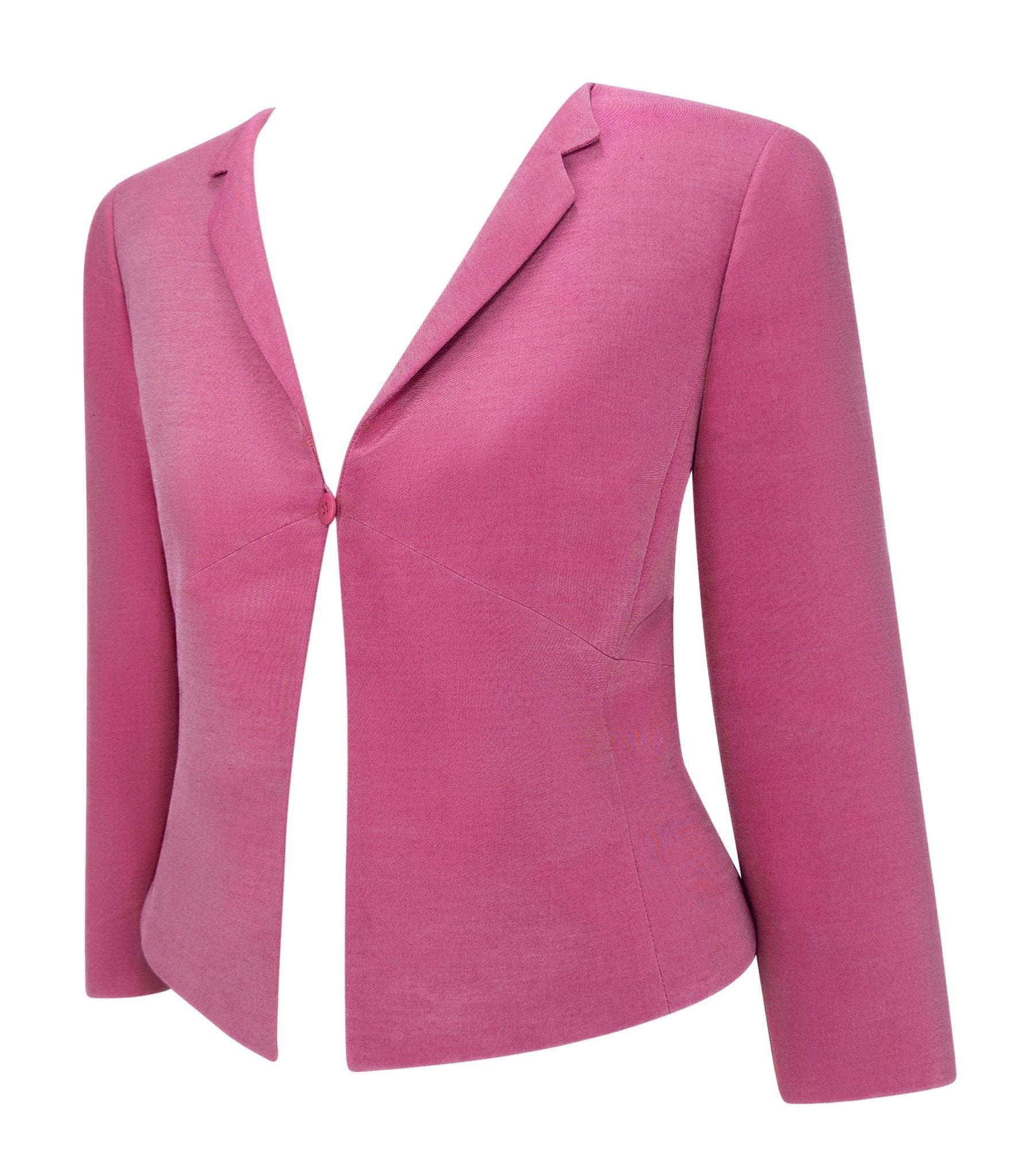 S/S 2000 Giorgio Armani Ad Campaign Iridescent Pink Cropped Blazer Jacket - RealList
