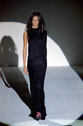 S/S 2000 Gucci by Tom Ford Black Silk Satin Asymmetric Cutout Backless Gown - RealList