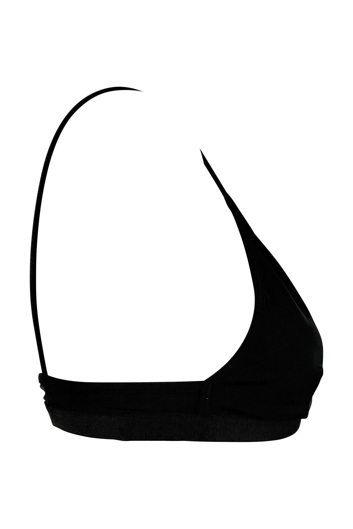 S/S 2000 Gucci by Tom Ford Dark Navy Black Adjustable Buckle Bikini Swim Top - RealList