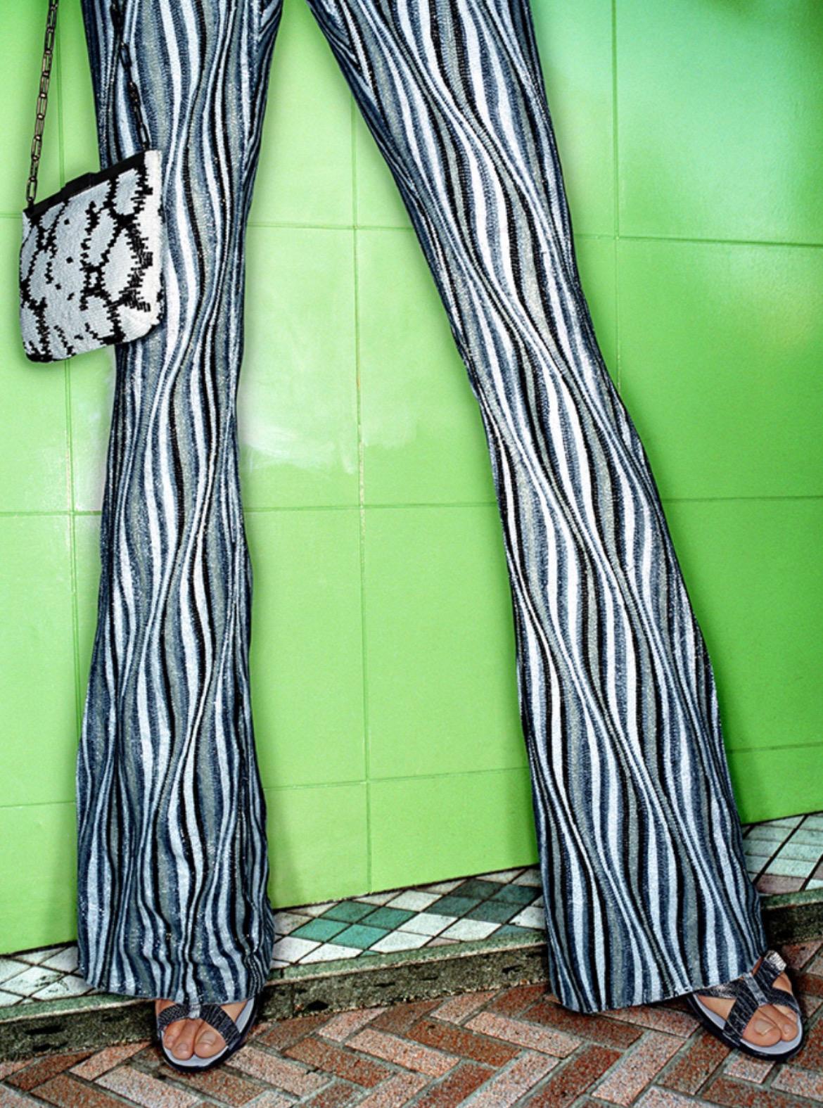 S/S 2000 Gucci by Tom Ford Green Snakeskin Pattern Beaded Chain Bag - RealList