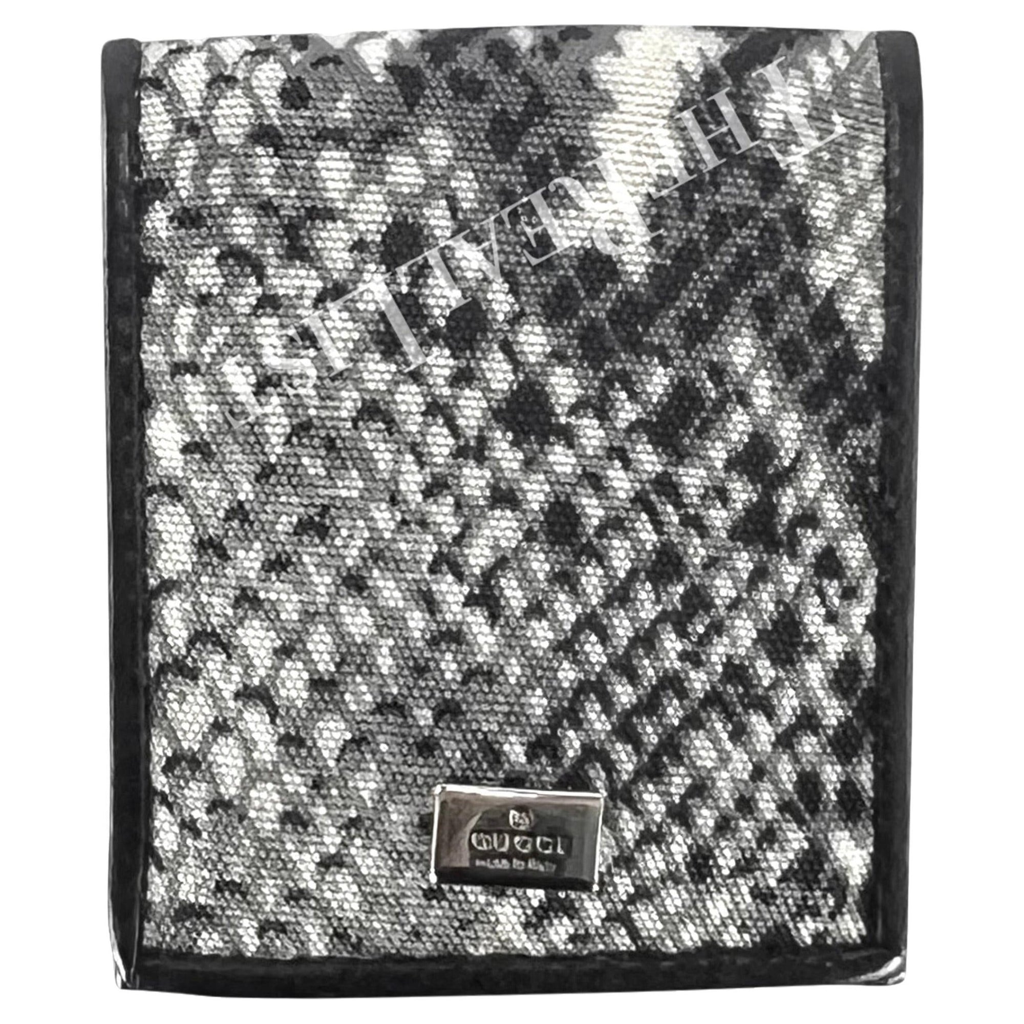 S/S 2000 Gucci by Tom Ford Grey Snake Print Condom Holder - RealList