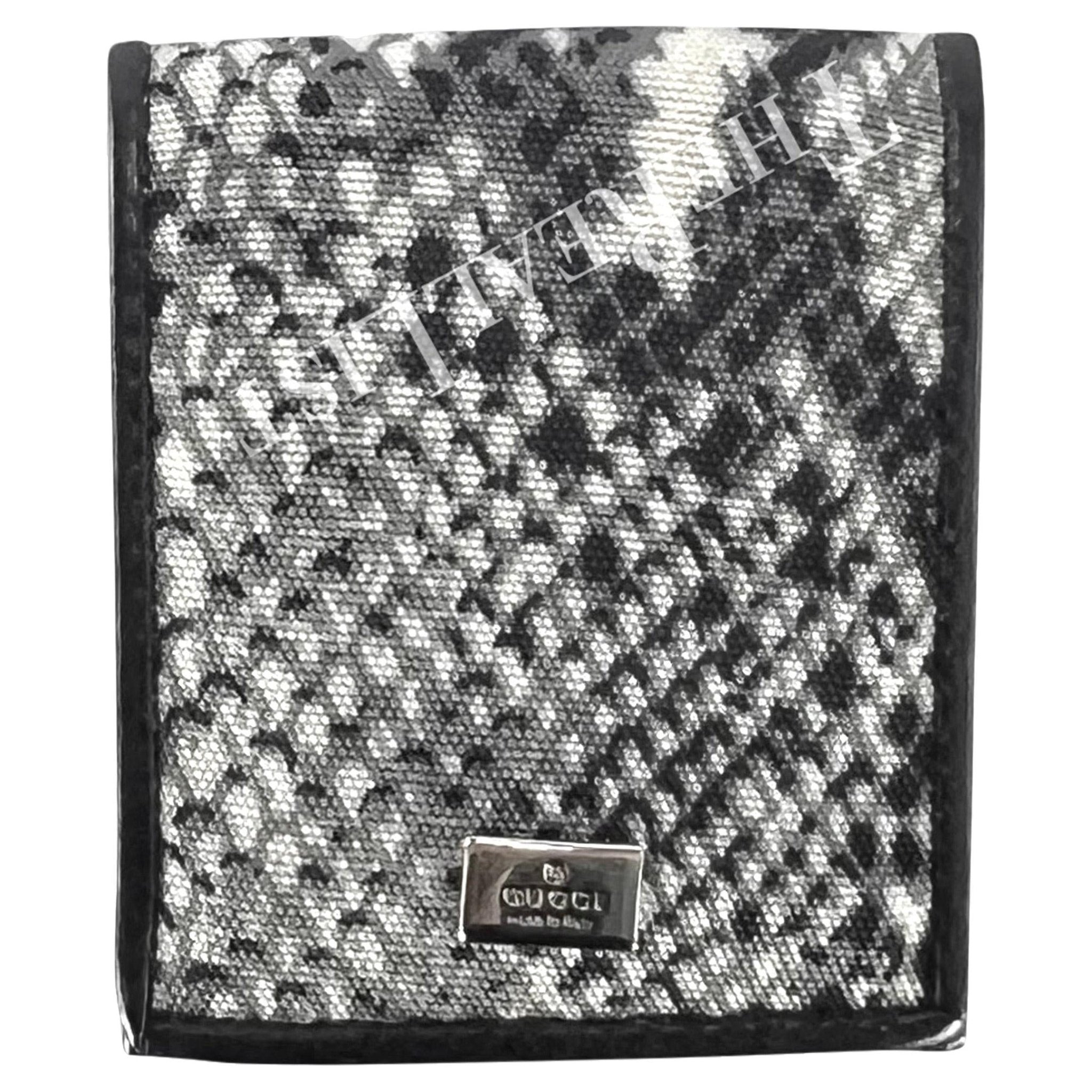 S/S 2000 Gucci by Tom Ford Grey Snake Print Condom Holder - RealList
