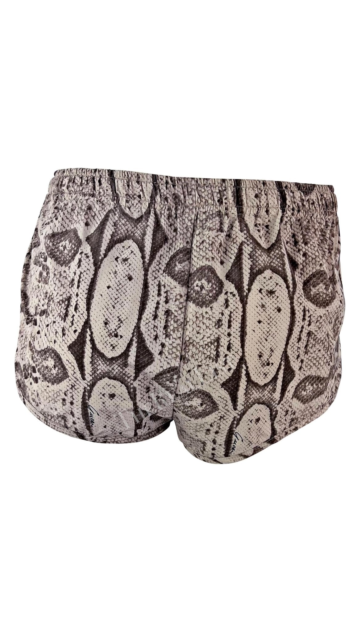 S/S 2000 Gucci by Tom Ford Runway Snake Skin Print Mini Shorts - RealList