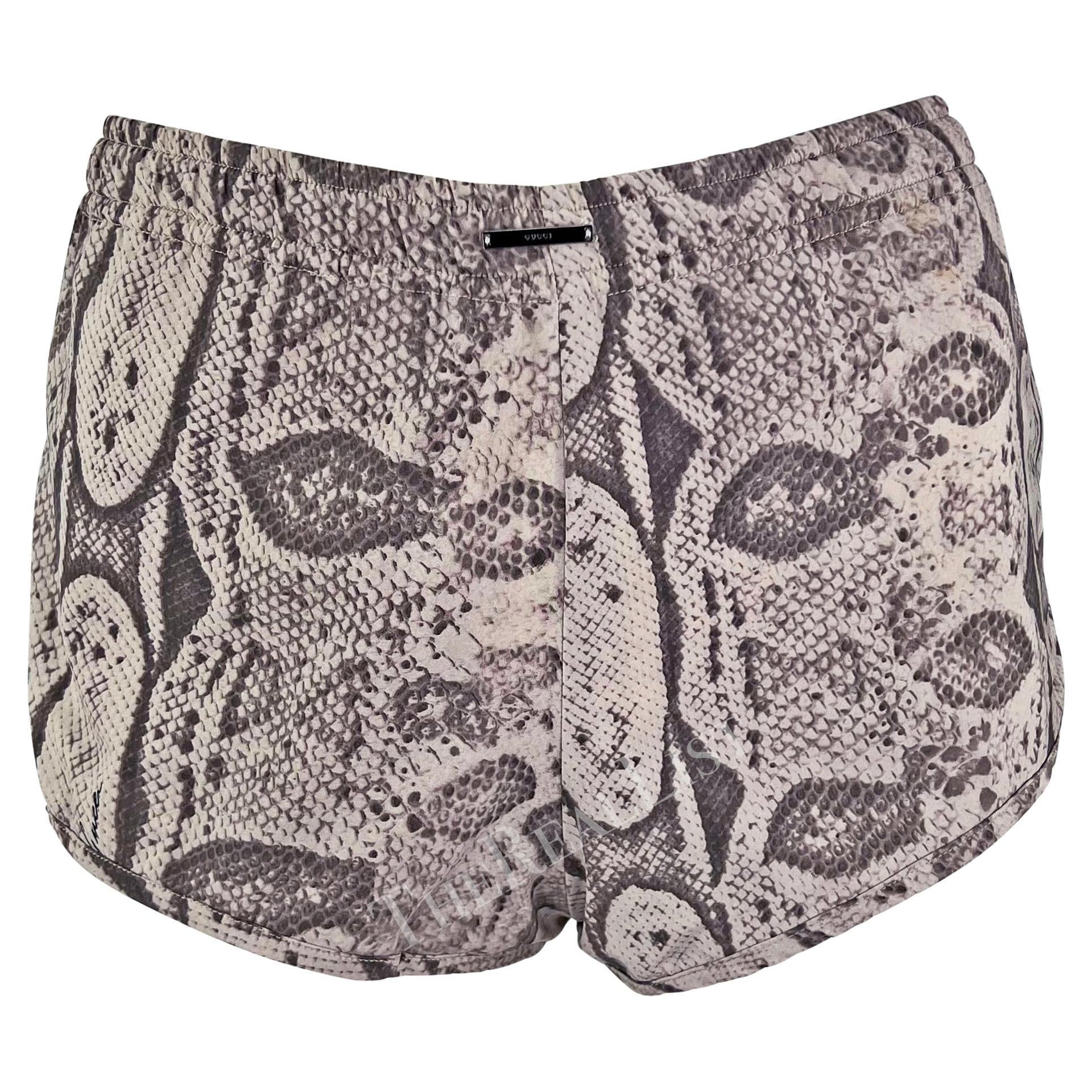 S/S 2000 Gucci by Tom Ford Runway Snake Skin Print Mini Shorts - RealList