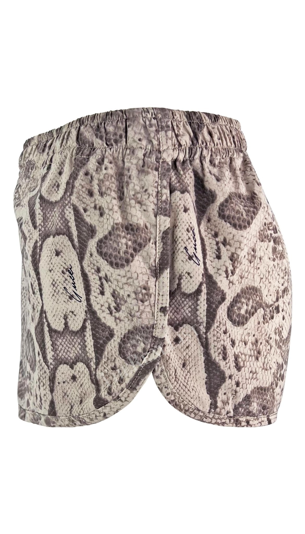 S/S 2000 Gucci by Tom Ford Runway Snake Skin Print Mini Shorts - RealList