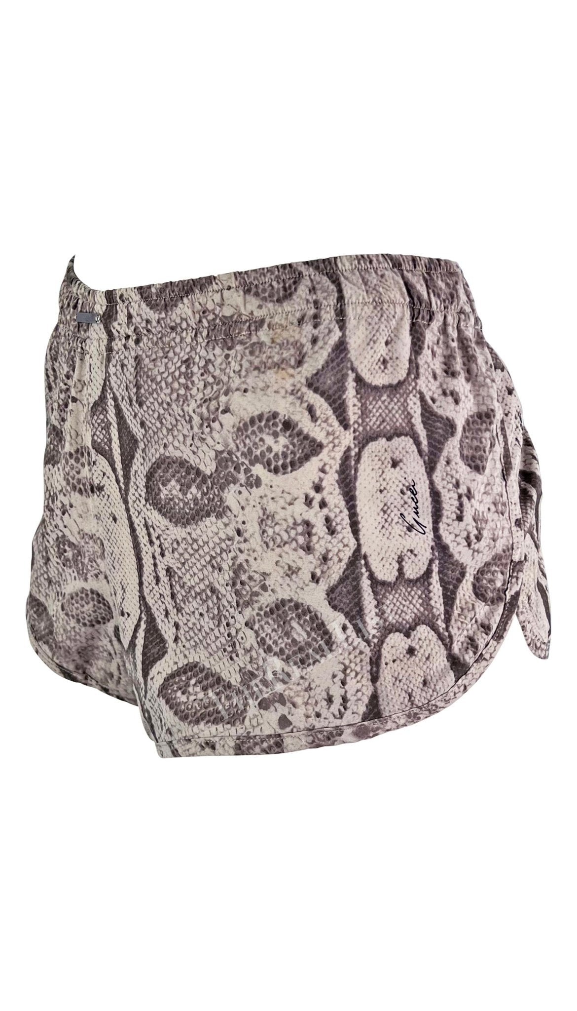S/S 2000 Gucci by Tom Ford Runway Snake Skin Print Mini Shorts - RealList