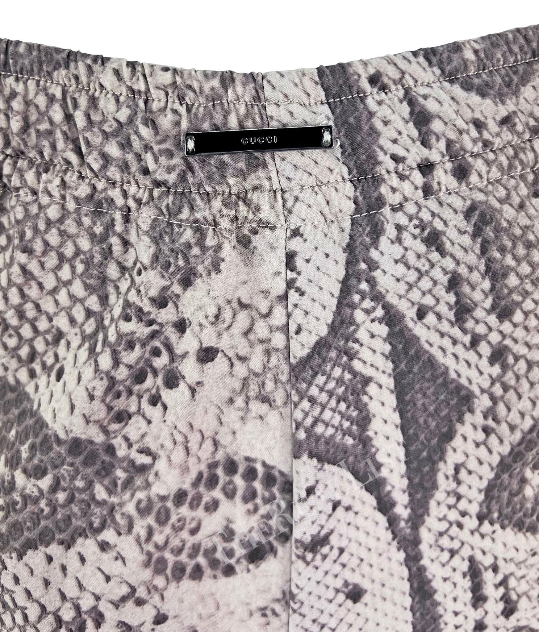 S/S 2000 Gucci by Tom Ford Runway Snake Skin Print Mini Shorts - RealList
