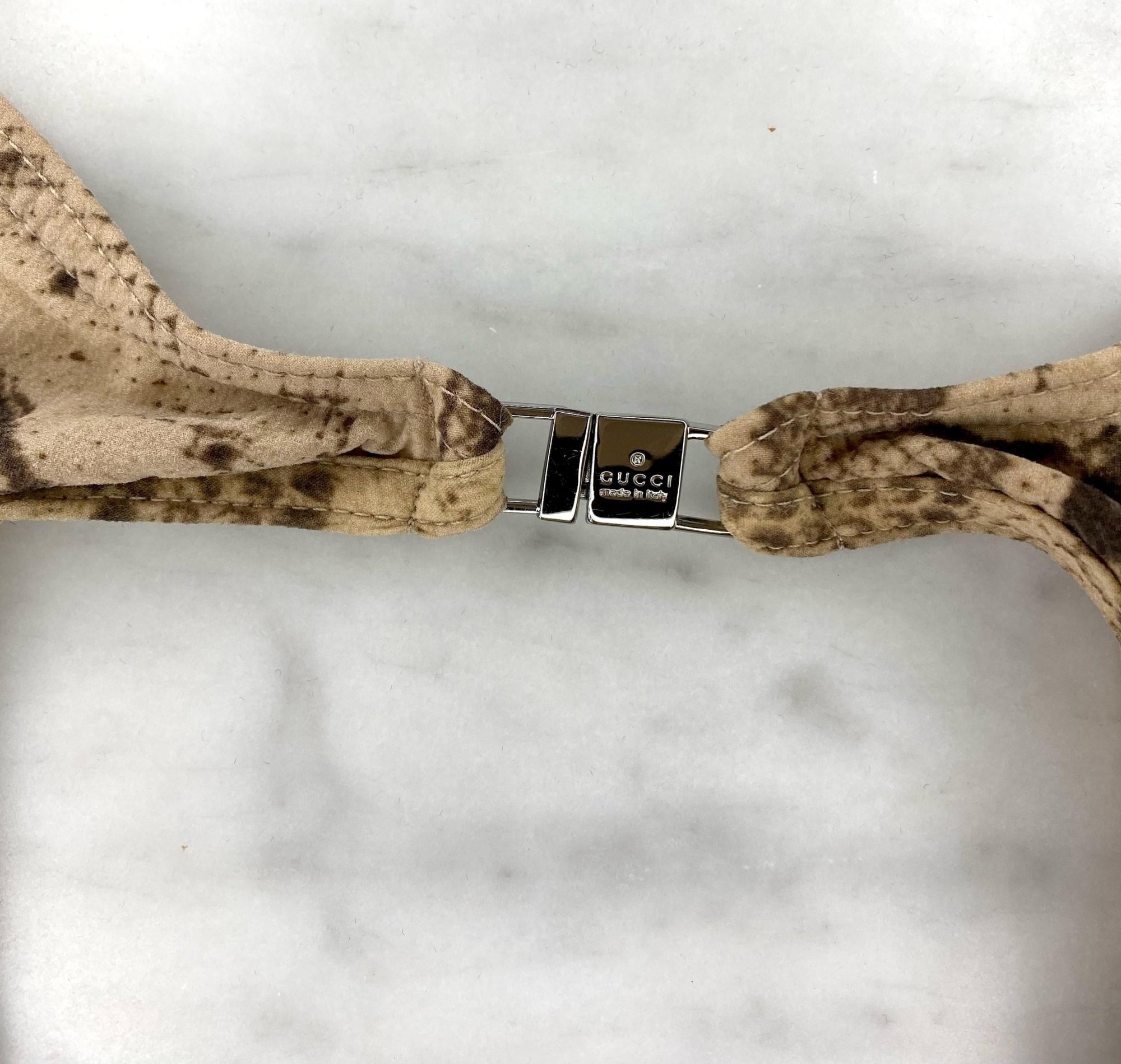 S/S 2000 Gucci by Tom Ford Snake Print One Piece Cutout Bathing Suit - RealList