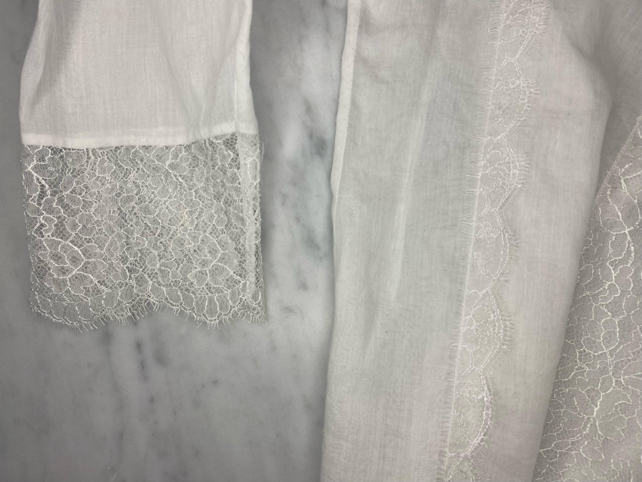 S/S 2000 Gucci by Tom Ford White Sheer Lace Appliqué Tunic Top - RealList