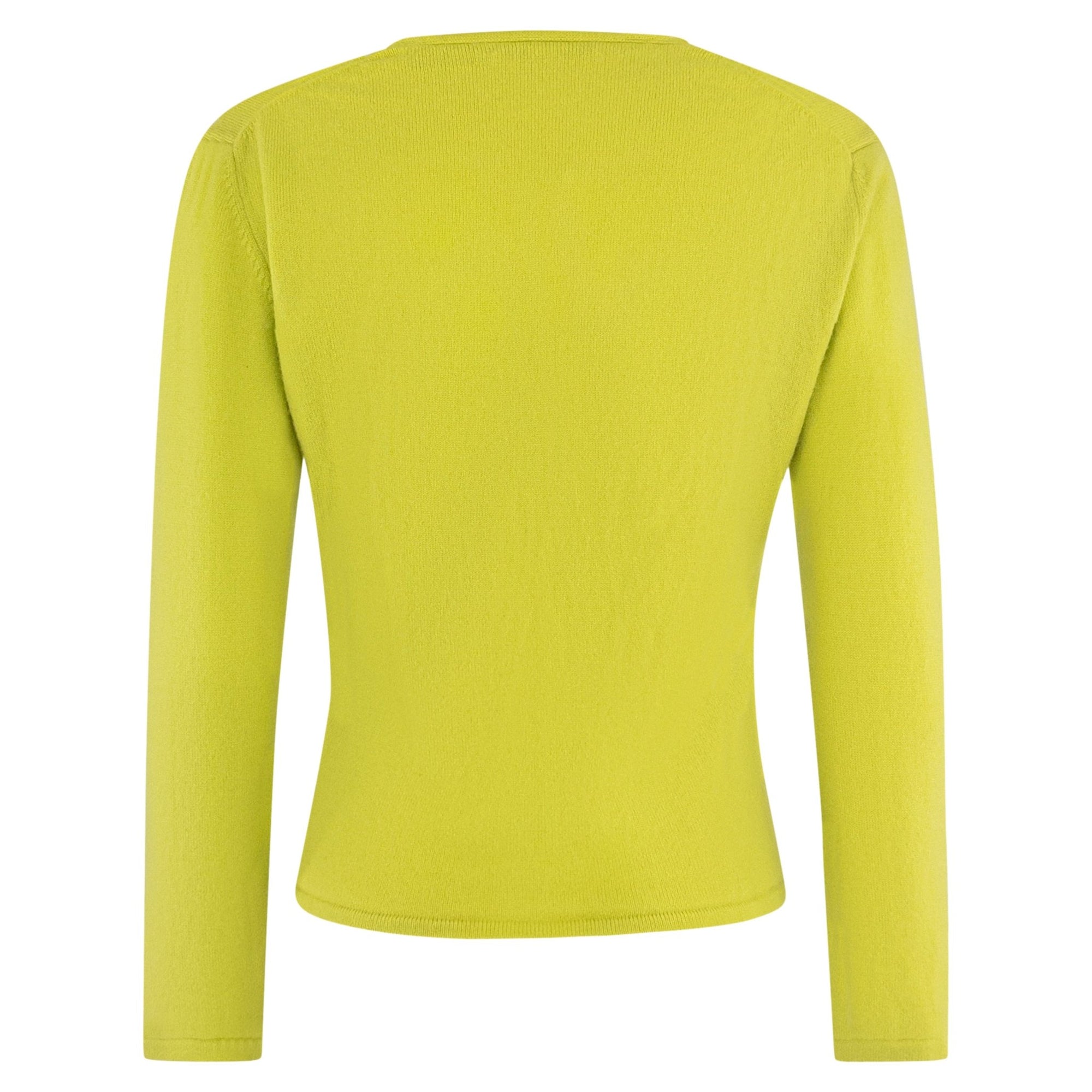 S/S 2000 Randolph Duke Chartreuse Green Cashmere Ruched Crop Top Sweater - RealList