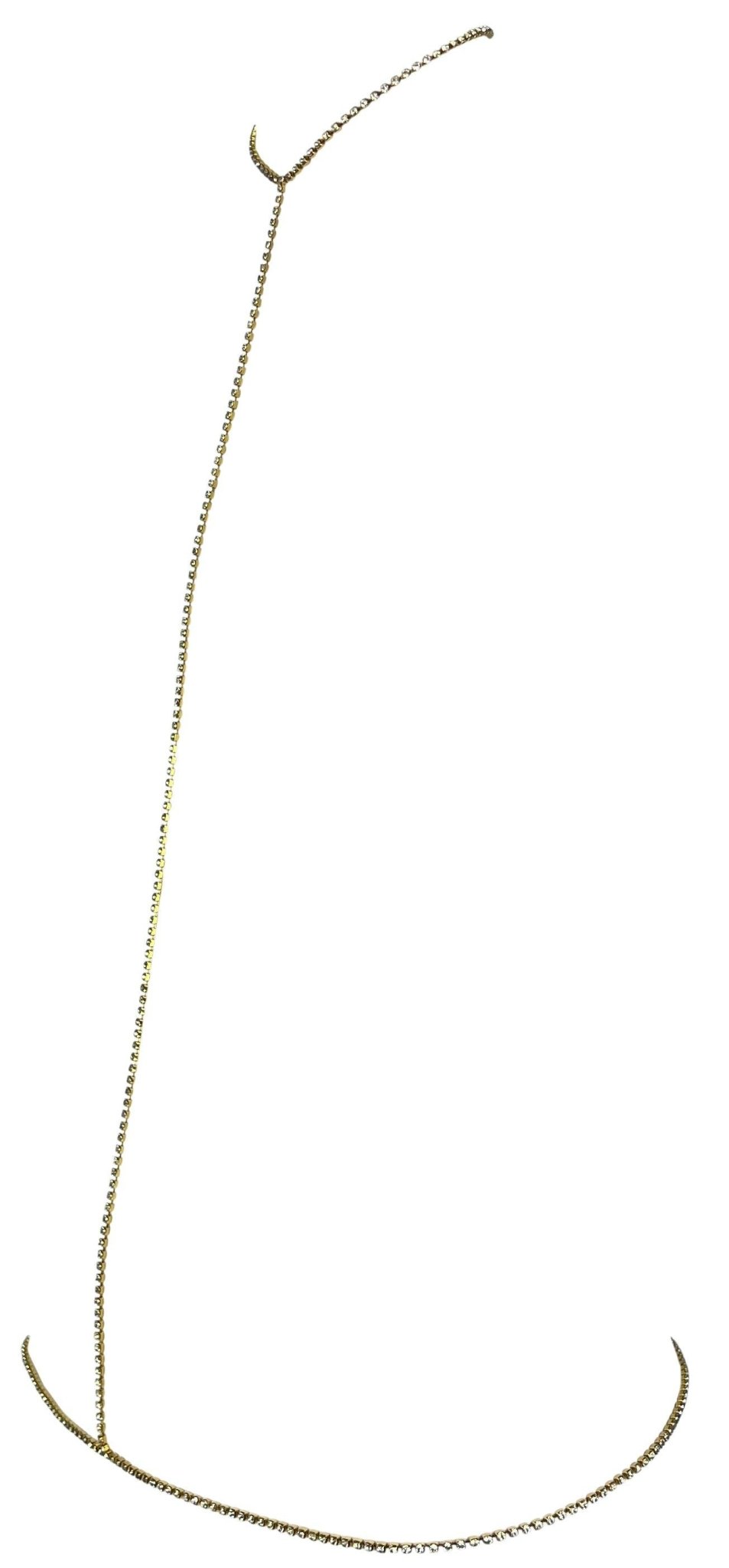 S/S 2000 Roberto Cavalli Runway Rhinestone Gold - Tone Bodychain - RealList