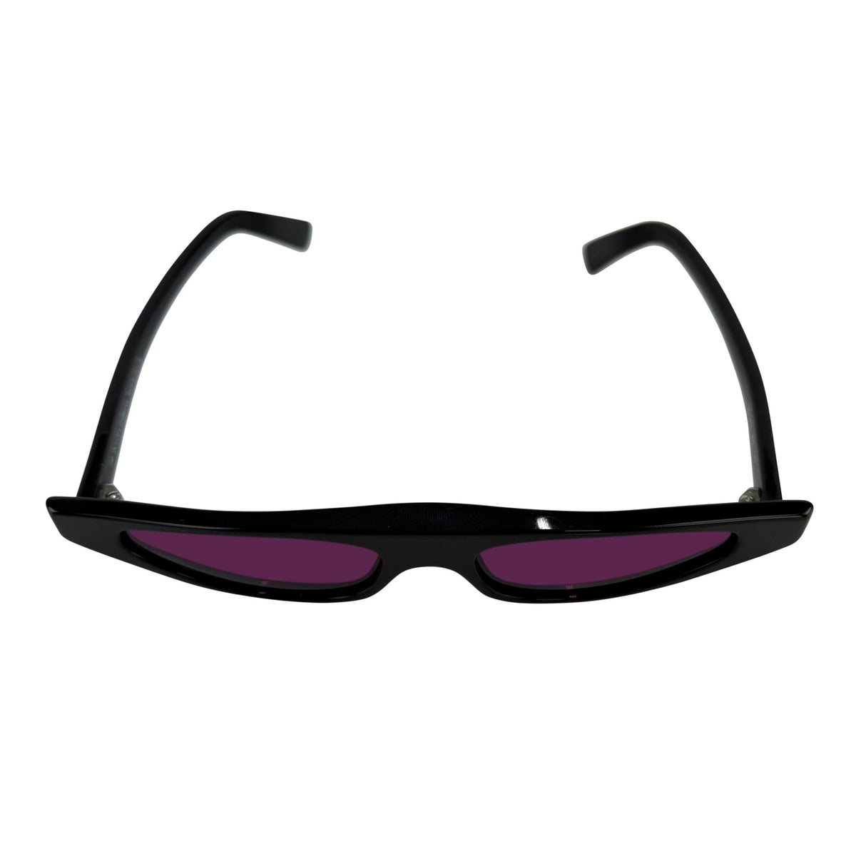 S/S 2001 Dolce & Gabbana Runway Black Pointed Super Thin Purple Sunglasses - RealList
