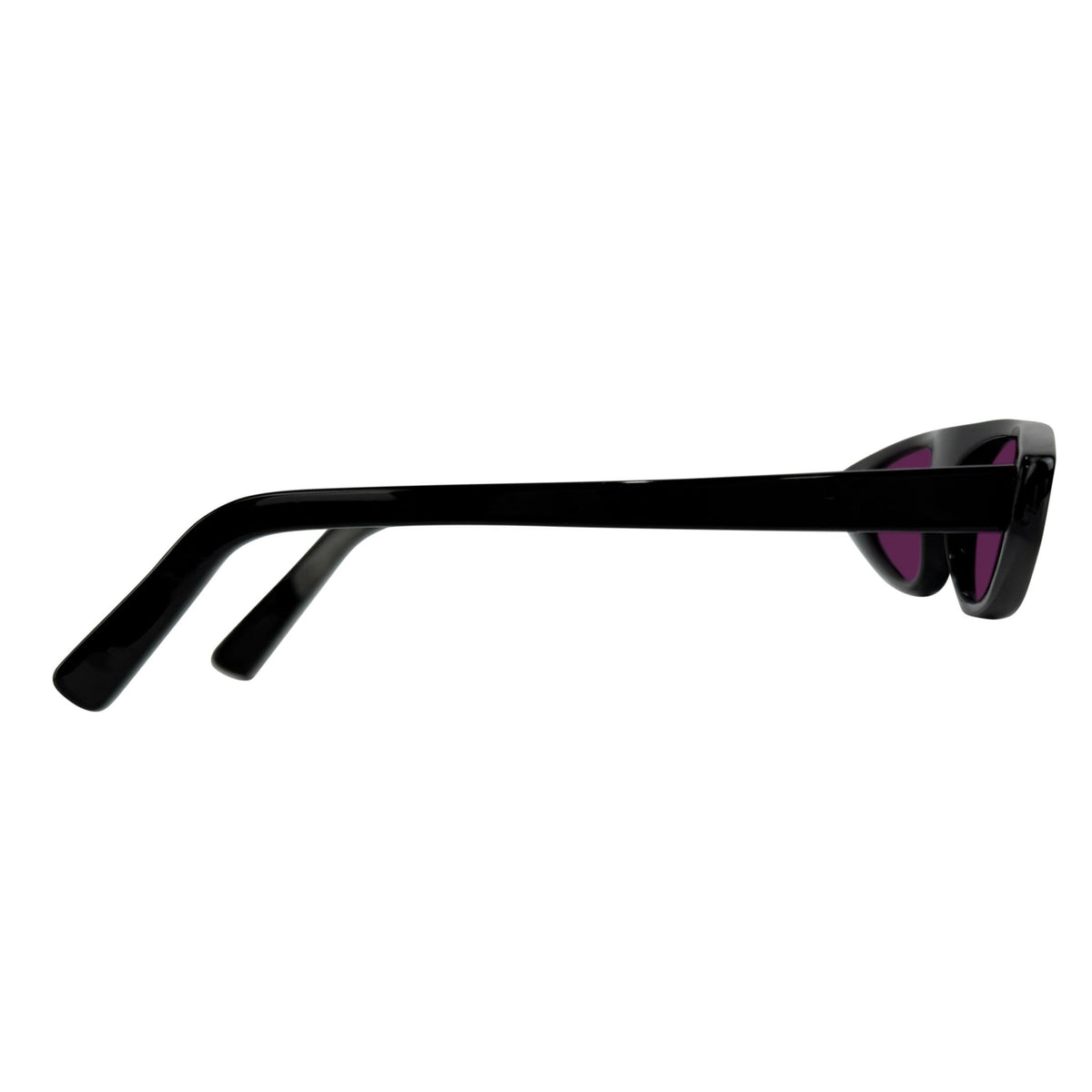 S/S 2001 Dolce & Gabbana Runway Black Pointed Super Thin Purple Sunglasses - RealList