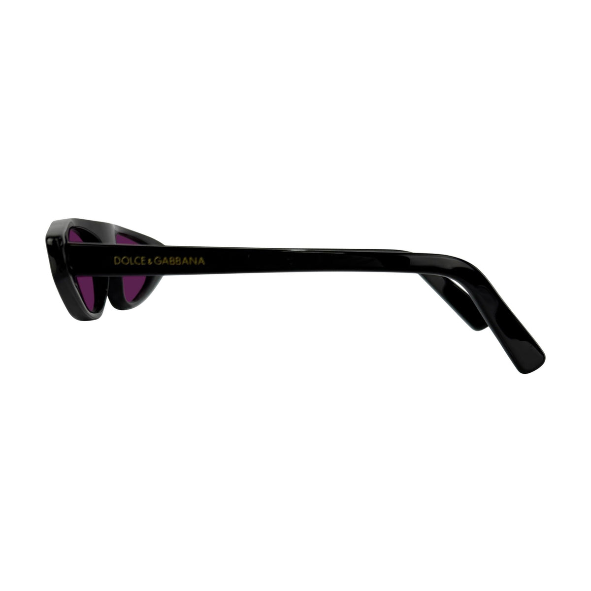 S/S 2001 Dolce & Gabbana Runway Black Pointed Super Thin Purple Sunglasses - RealList