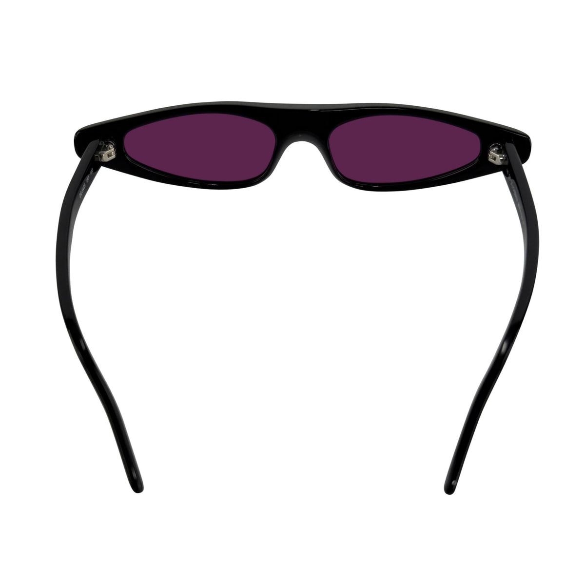 S/S 2001 Dolce & Gabbana Runway Black Pointed Super Thin Purple Sunglasses - RealList