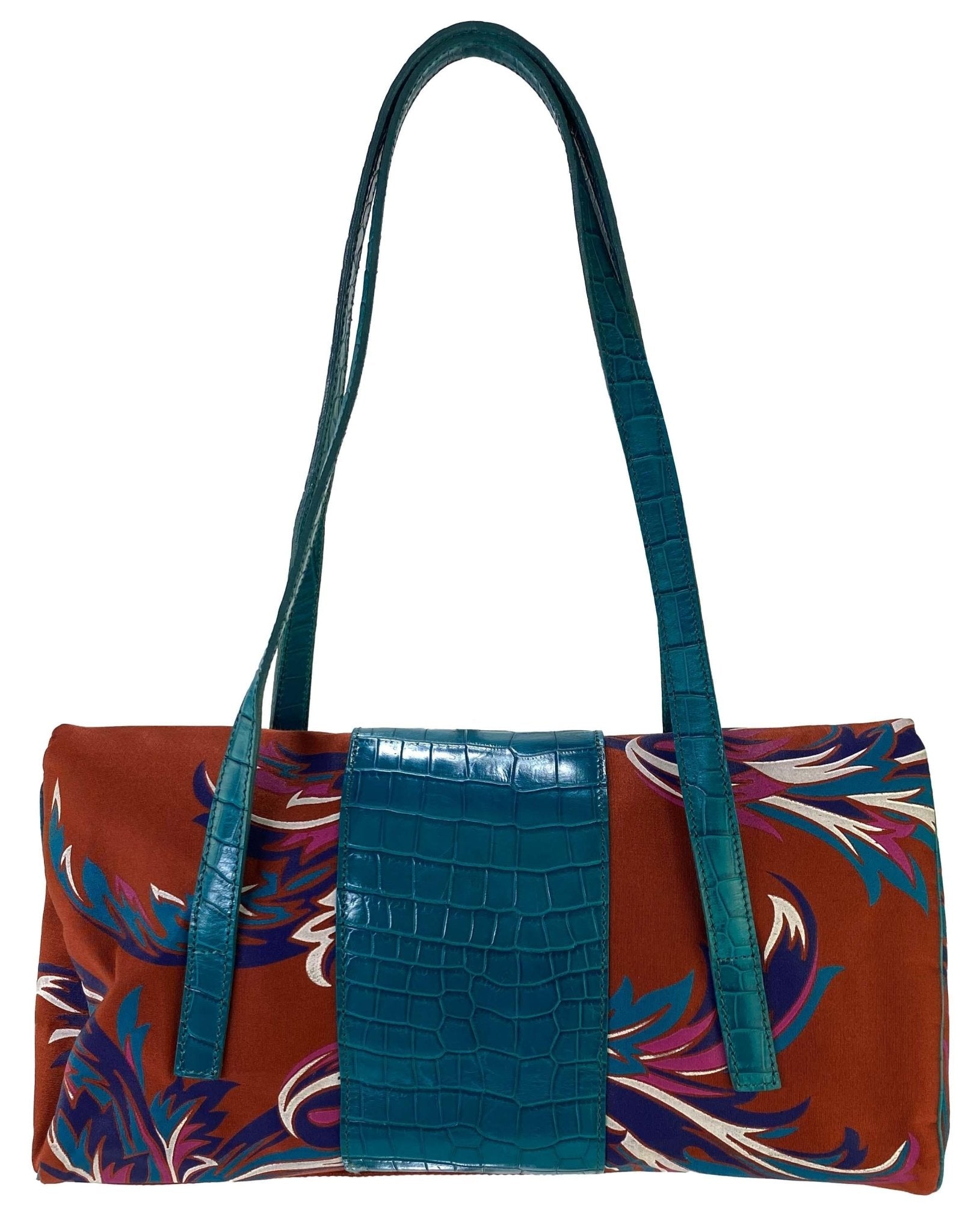 S/S 2001 Gianni Versace by Donatella Greek Key Logo Baroque Shoulder Bag - RealList