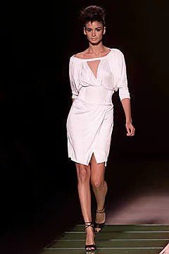 S/S 2001 Gianni Versace by Donatella Runway White Leather Corset Waist Belt - RealList