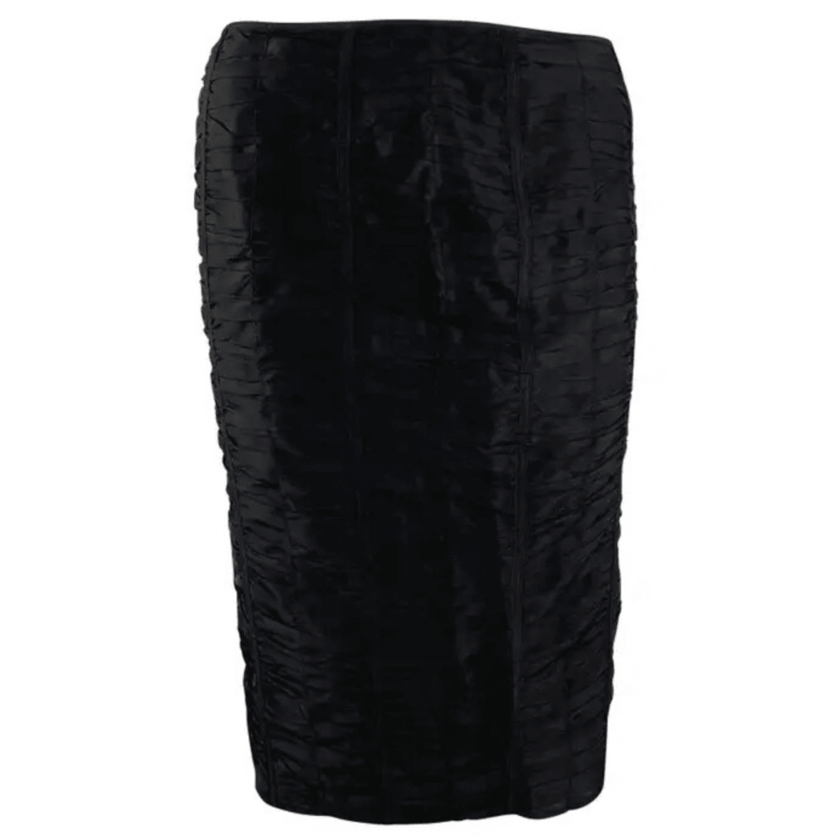 S/S 2001 Gucci by Tom Ford Black Ruched Silk Skirt - RealList