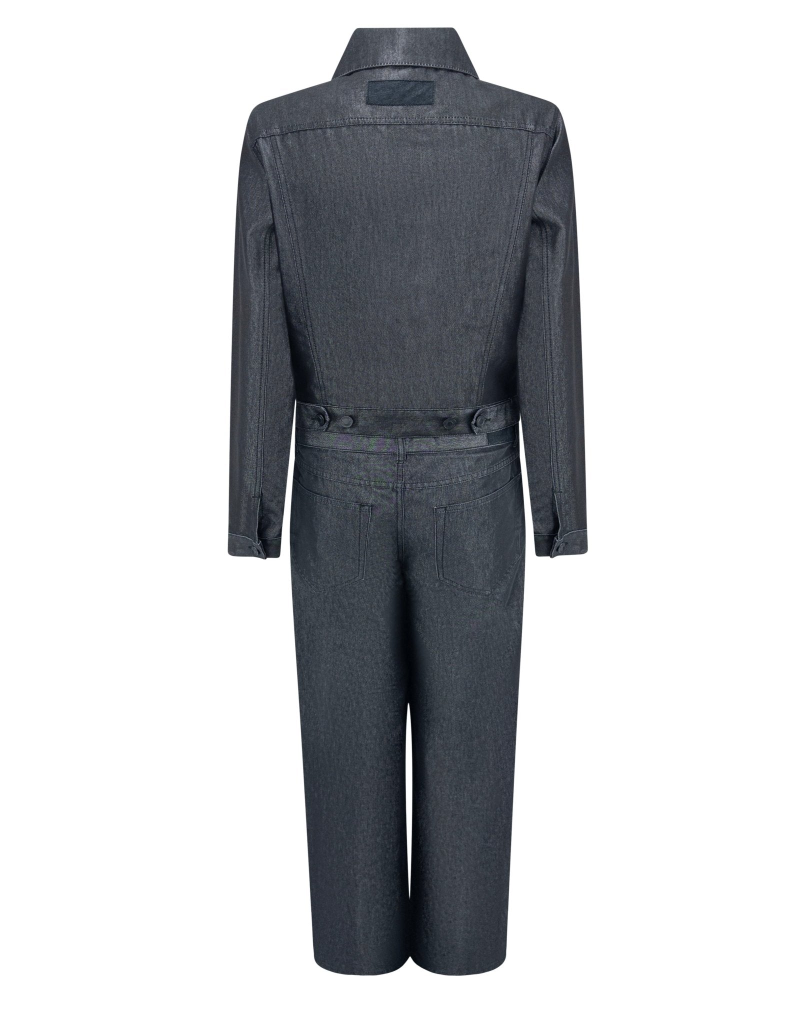 S/S 2001 Gucci by Tom Ford Metallic Grey Denim Chambray Jacket Pant Set - RealList
