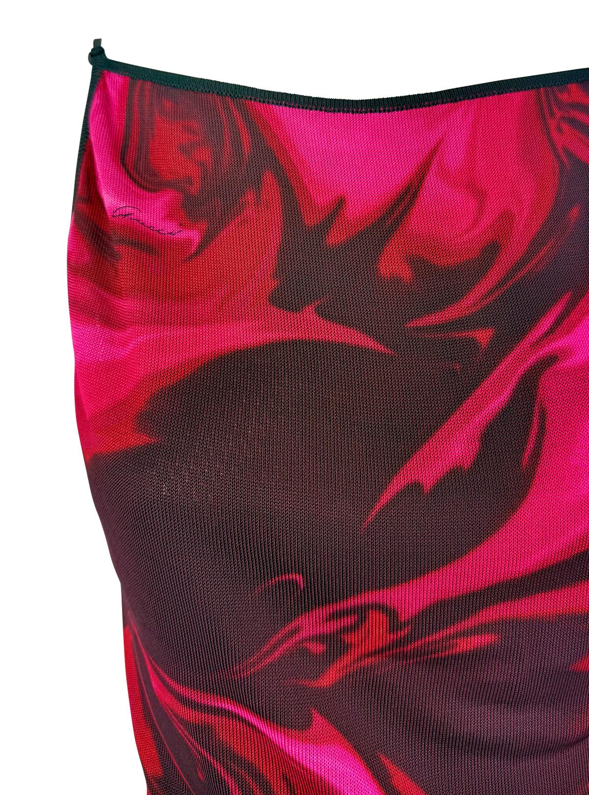 S/S 2001 Gucci by Tom Ford Print Liquid Logo Print Backless Tank Top - RealList