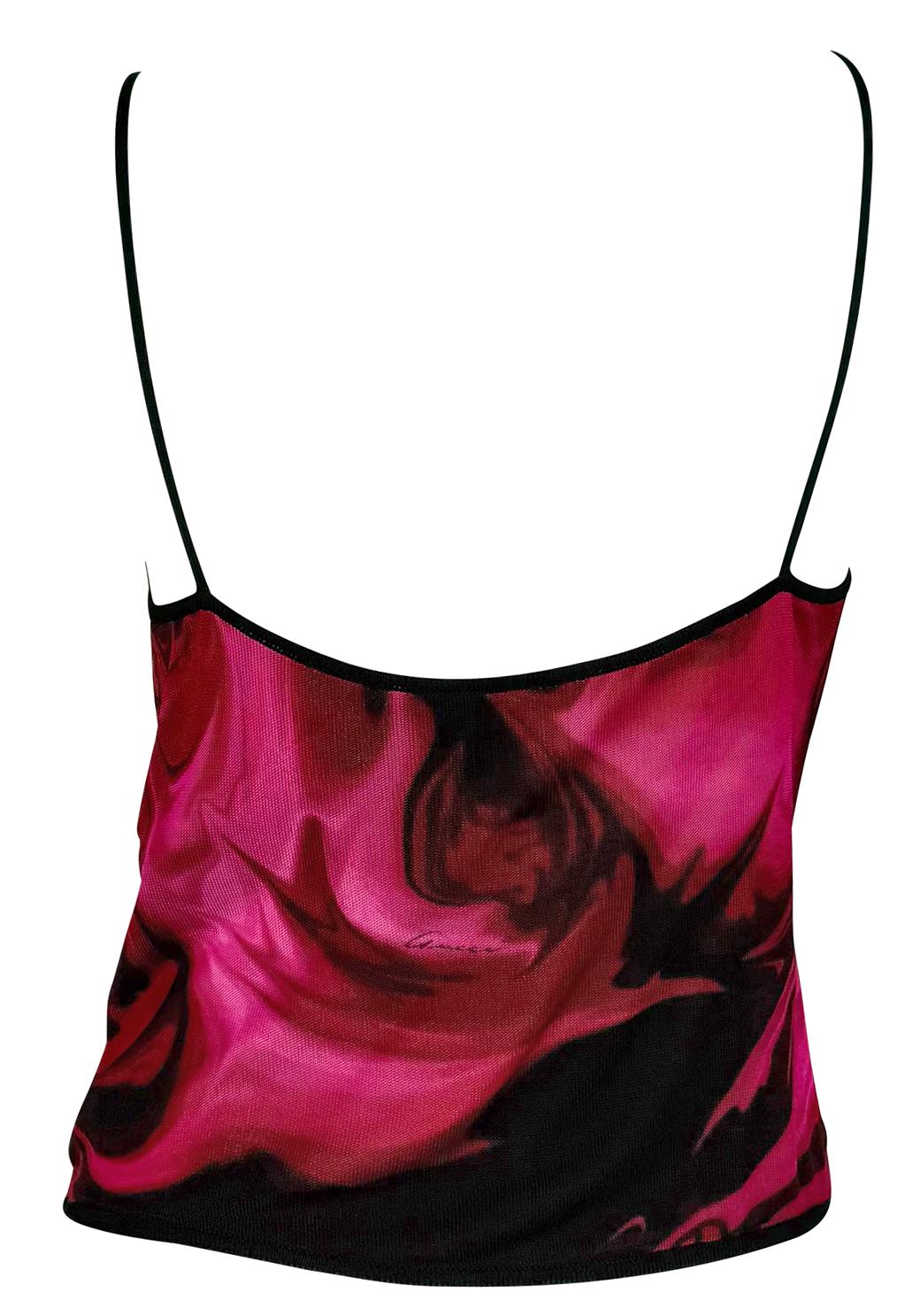 S/S 2001 Gucci by Tom Ford Print Liquid Logo Print Backless Tank Top - RealList