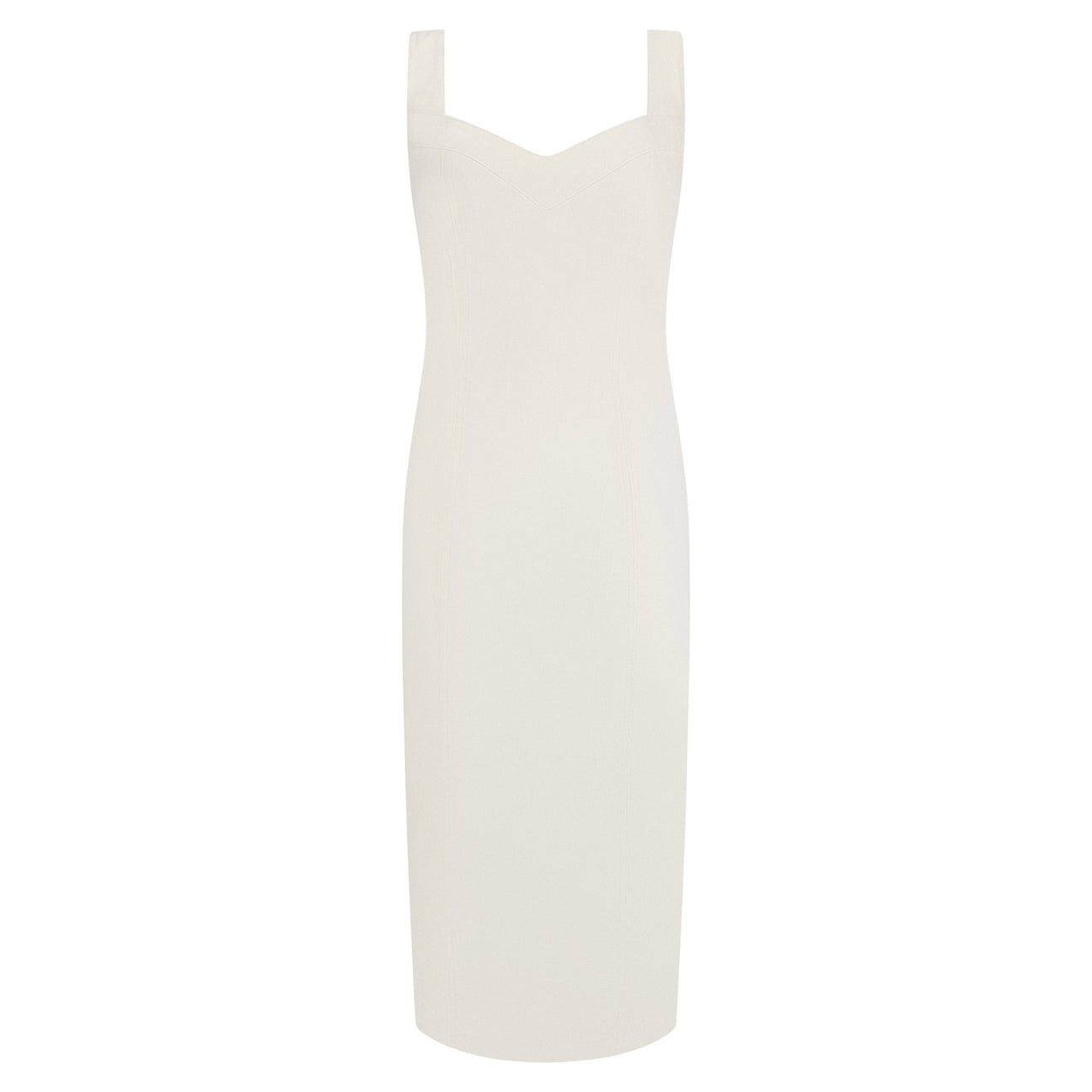 S/S 2001 John Galliano Off - White Stretch Denim High Slit Cocktail Dress - RealList