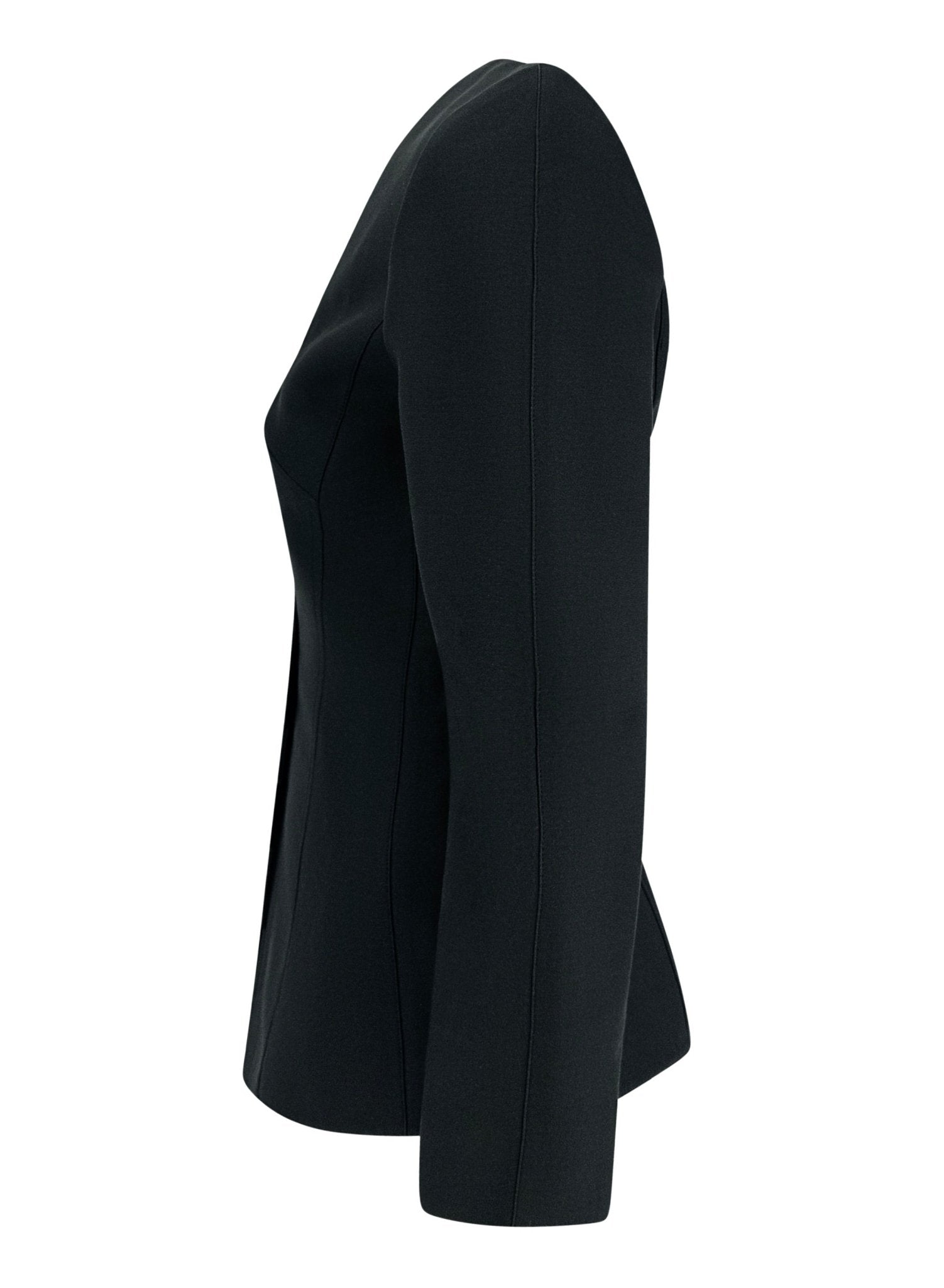 S/S 2001 Thierry Mugler Black Convertible Bustier Snap Blazer Jacket - RealList