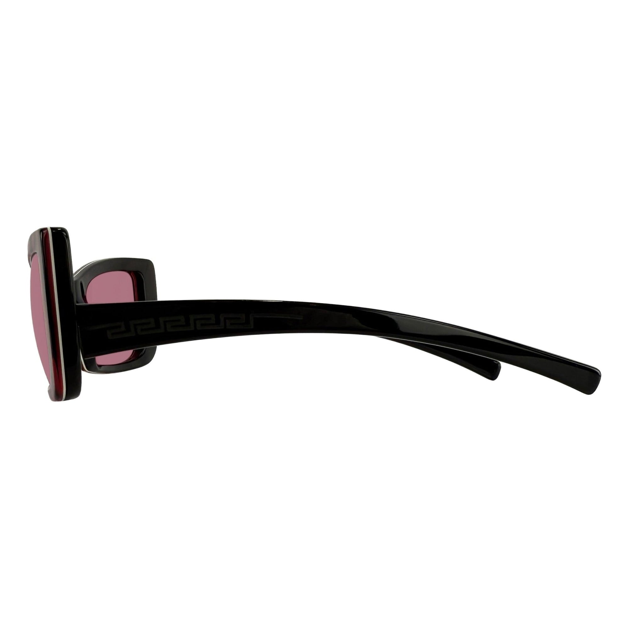 S/S 2001 Versace by Donatella Couture Runway Pink Stripe Sunglasses - RealList