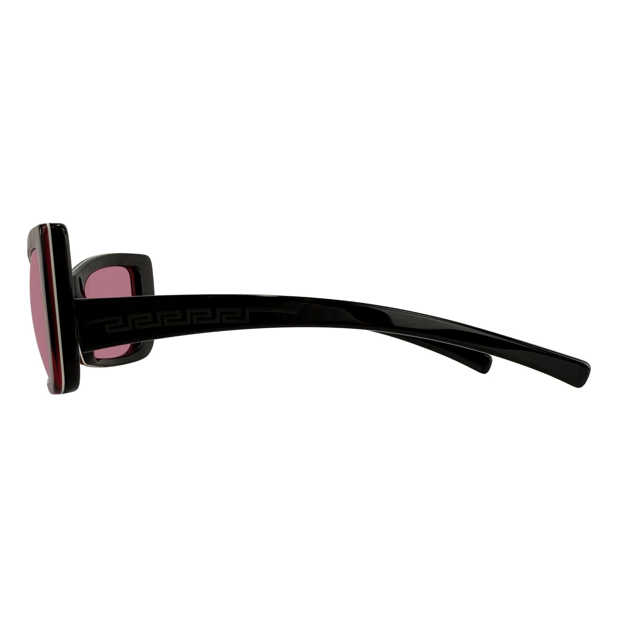 S/S 2001 Versace by Donatella Couture Runway Pink Stripe Sunglasses - RealList