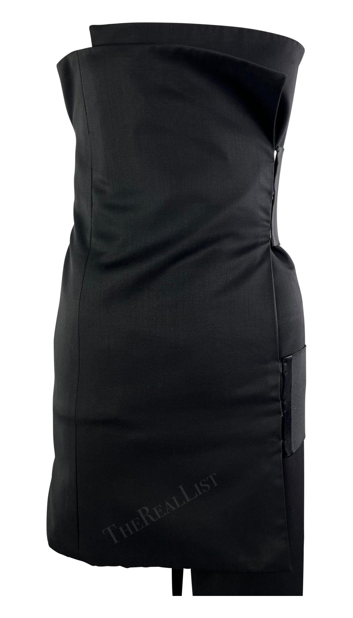 S/S 2001 Yves Saint Laurent by Tom Ford Runway Asymmetric Bandage Mini Dress - RealList