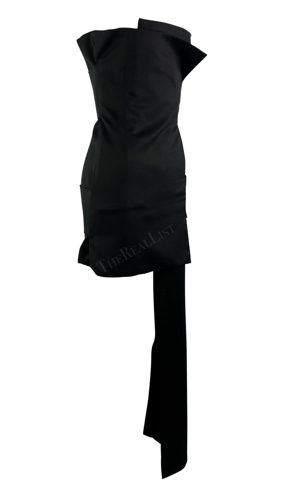 S/S 2001 Yves Saint Laurent by Tom Ford Runway Asymmetric Bandage Mini Dress - RealList