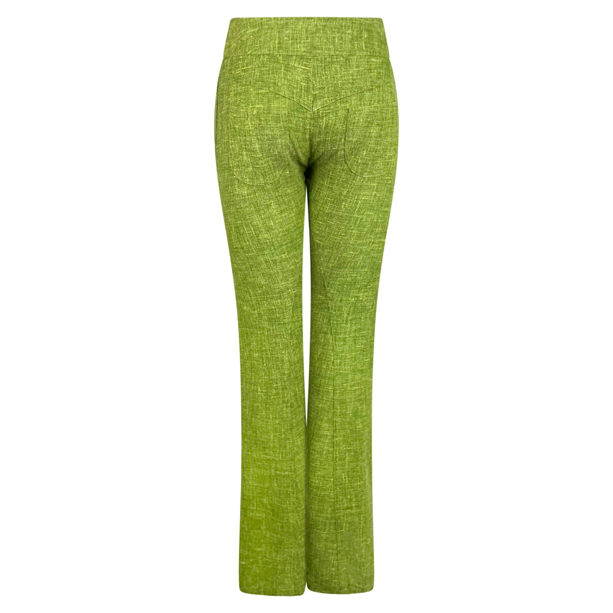 S/S 2002 Christian Dior by John Galliano Green Butterfly Embellished Pants - RealList