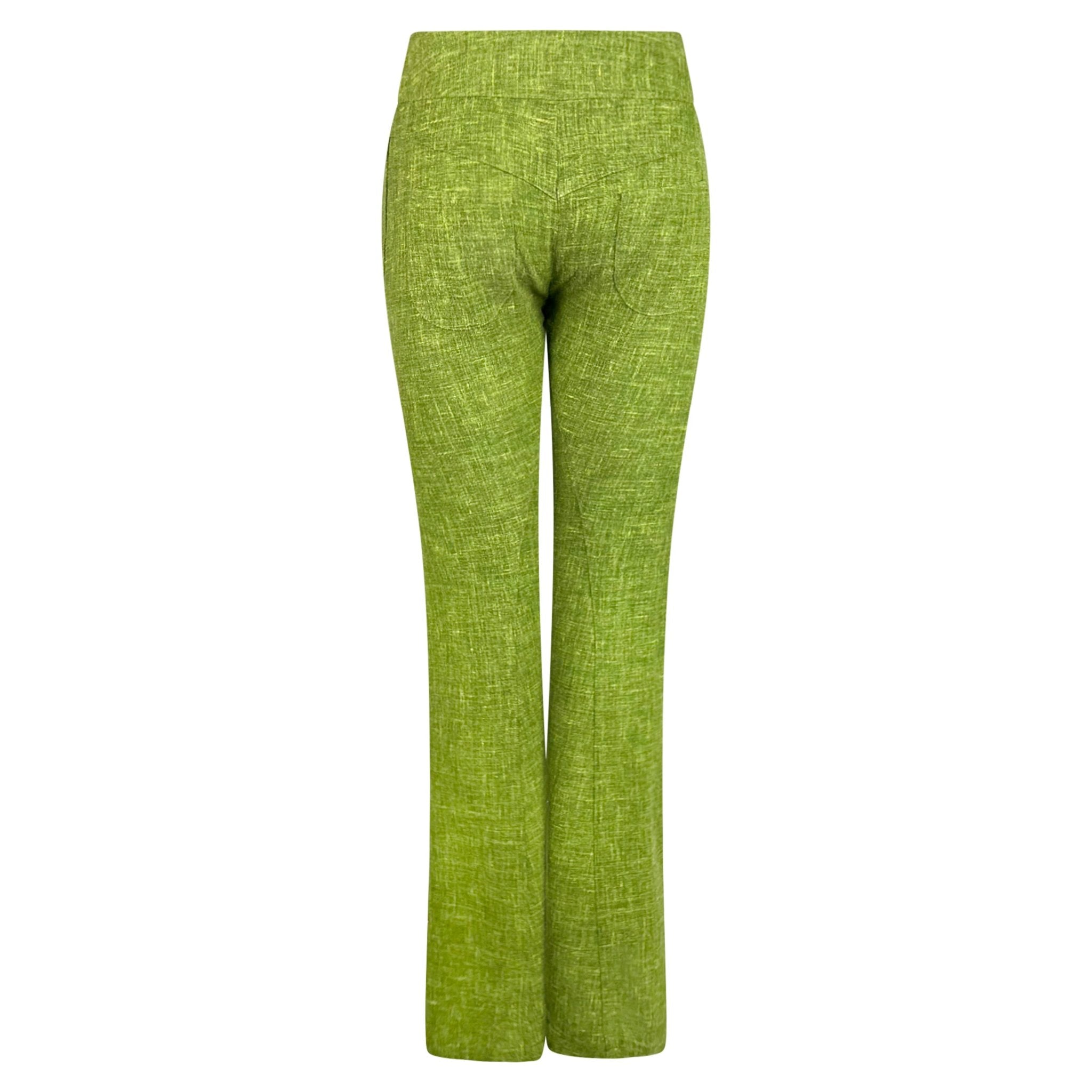 S/S 2002 Christian Dior by John Galliano Green Butterfly Embellished Pants - RealList
