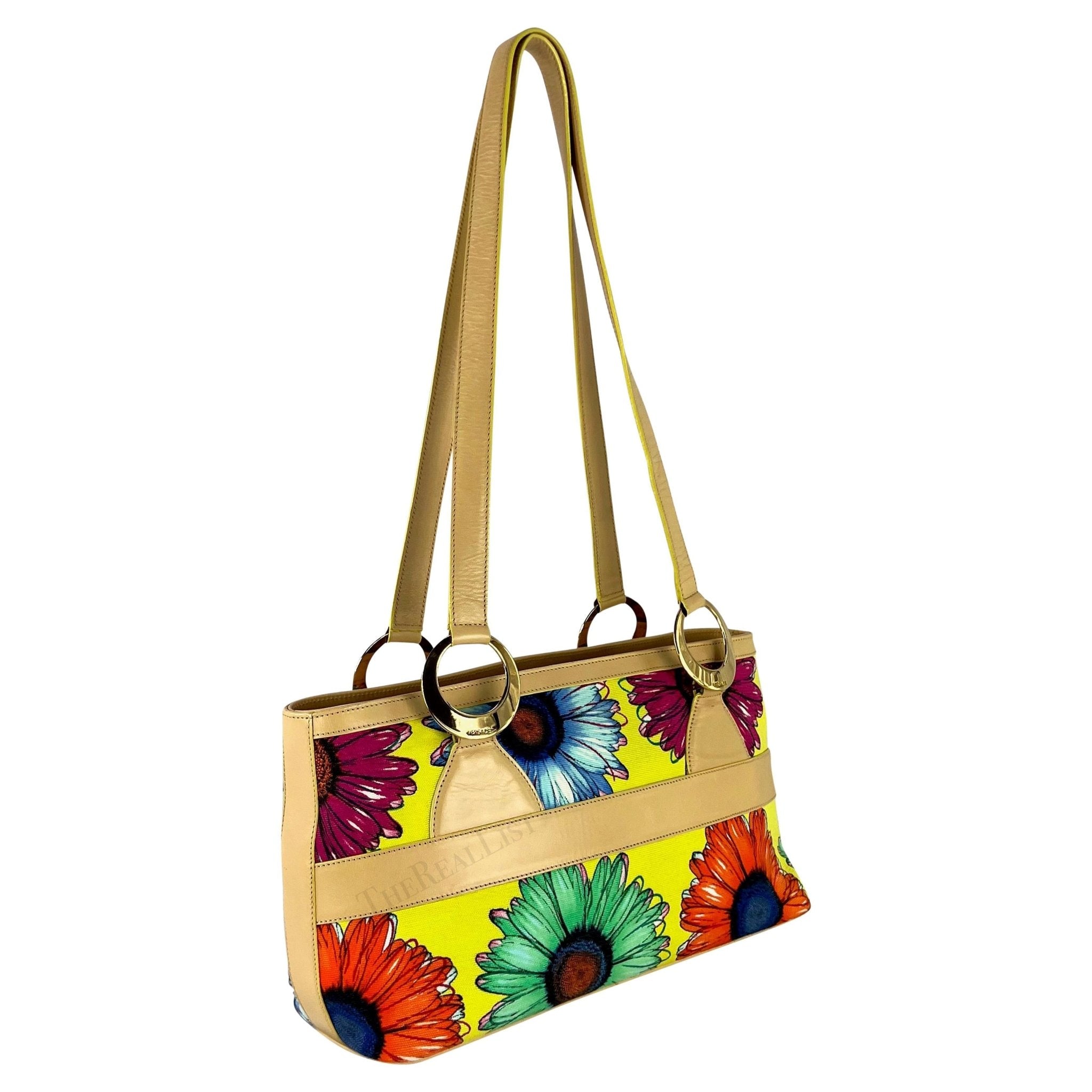 S/S 2002 Gianni Versace by Donatella Floral Pop Art Print Shoulder Bag - RealList