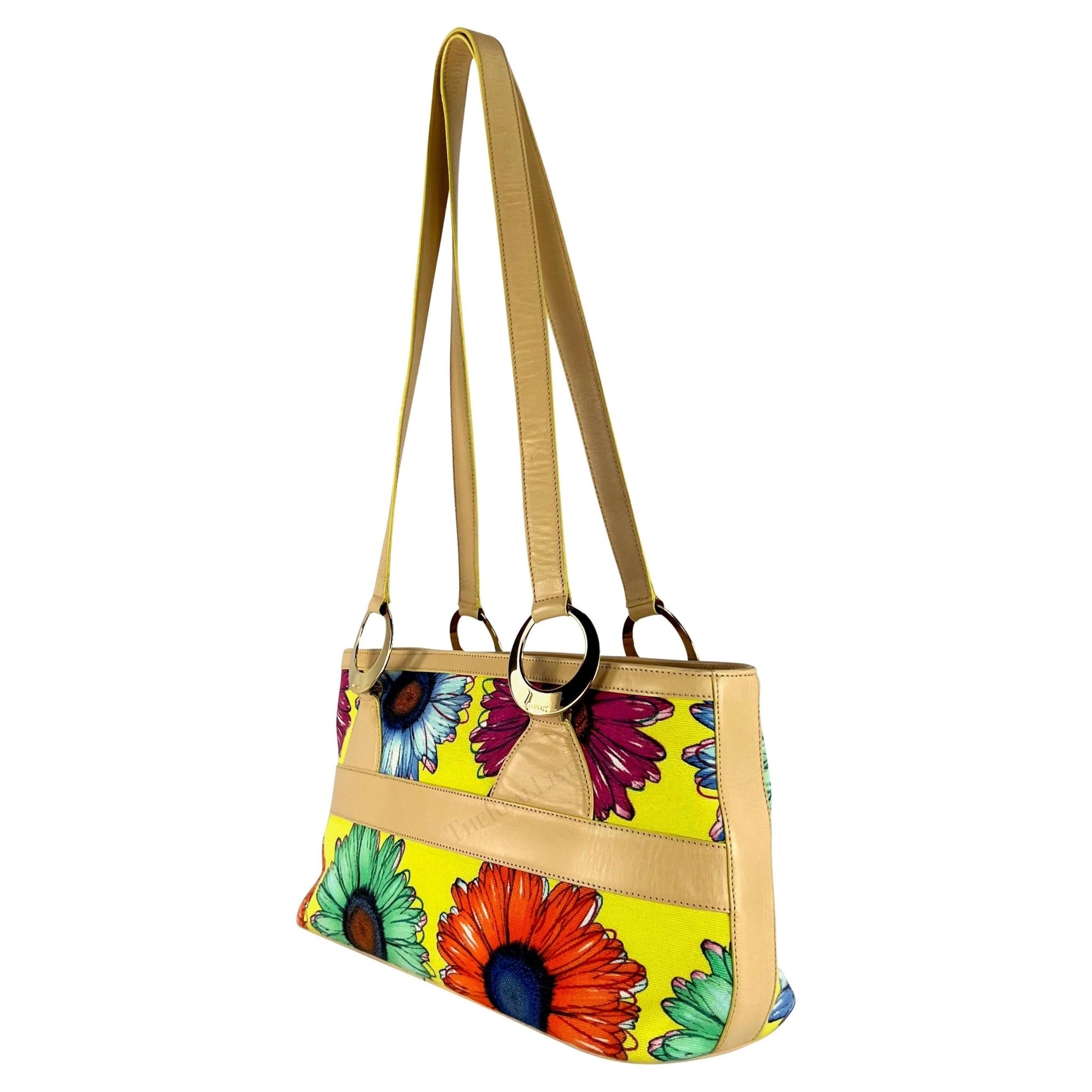 S/S 2002 Gianni Versace by Donatella Floral Pop Art Print Shoulder Bag - RealList