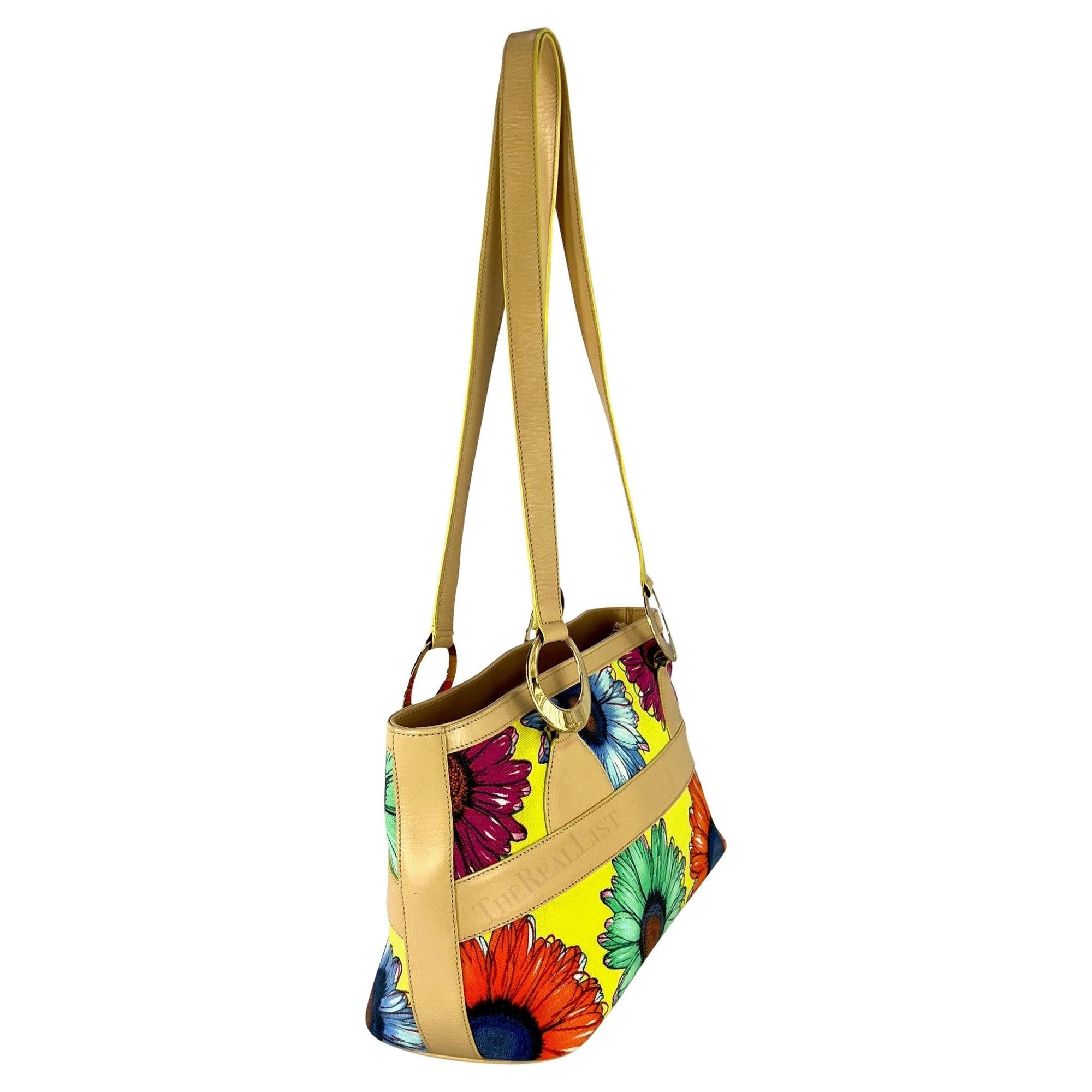 S/S 2002 Gianni Versace by Donatella Floral Pop Art Print Shoulder Bag - RealList