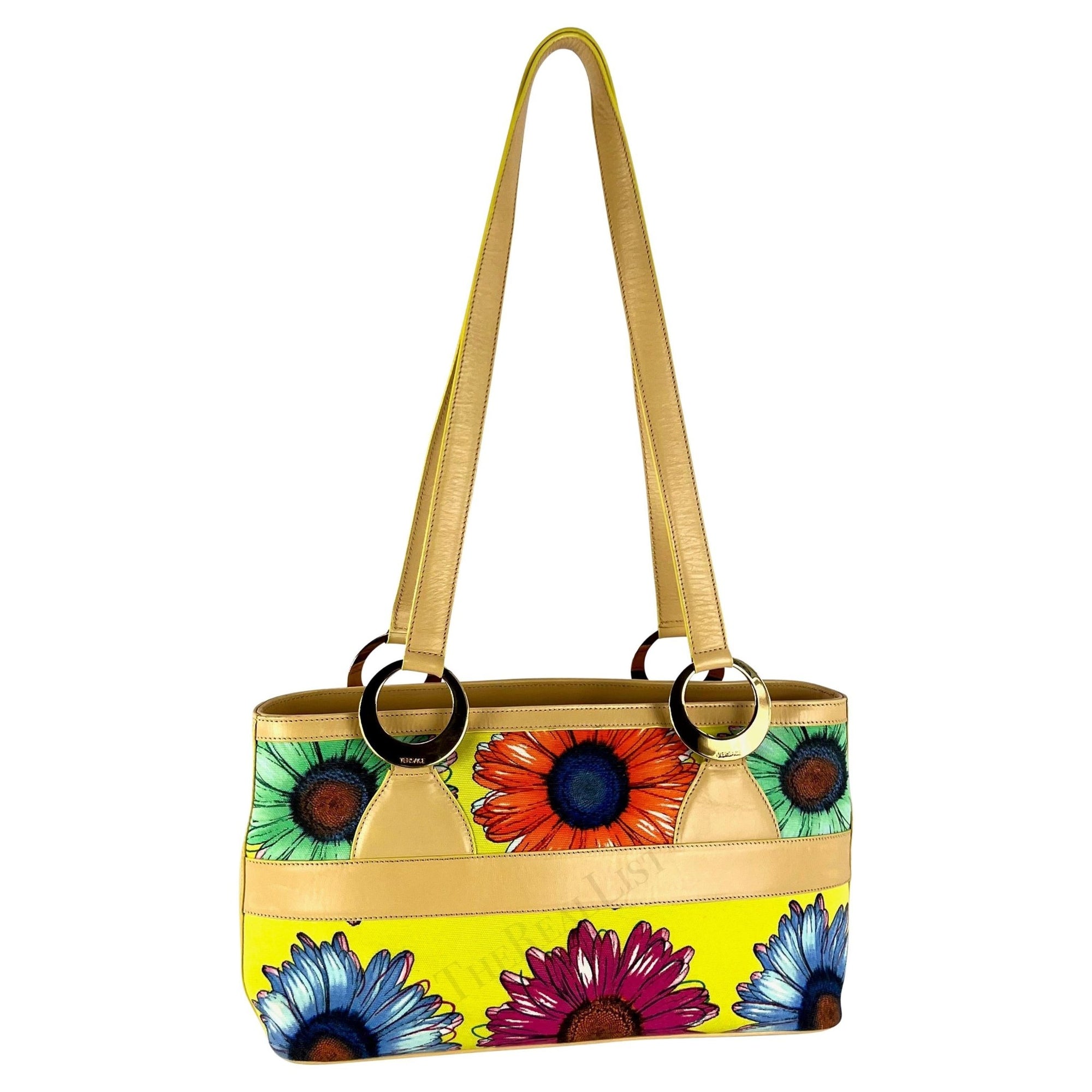 S/S 2002 Gianni Versace by Donatella Floral Pop Art Print Shoulder Bag - RealList