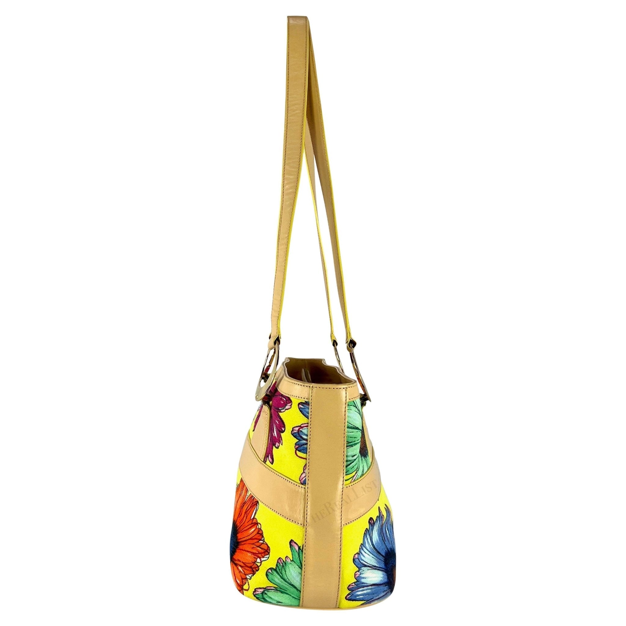 S/S 2002 Gianni Versace by Donatella Floral Pop Art Print Shoulder Bag - RealList