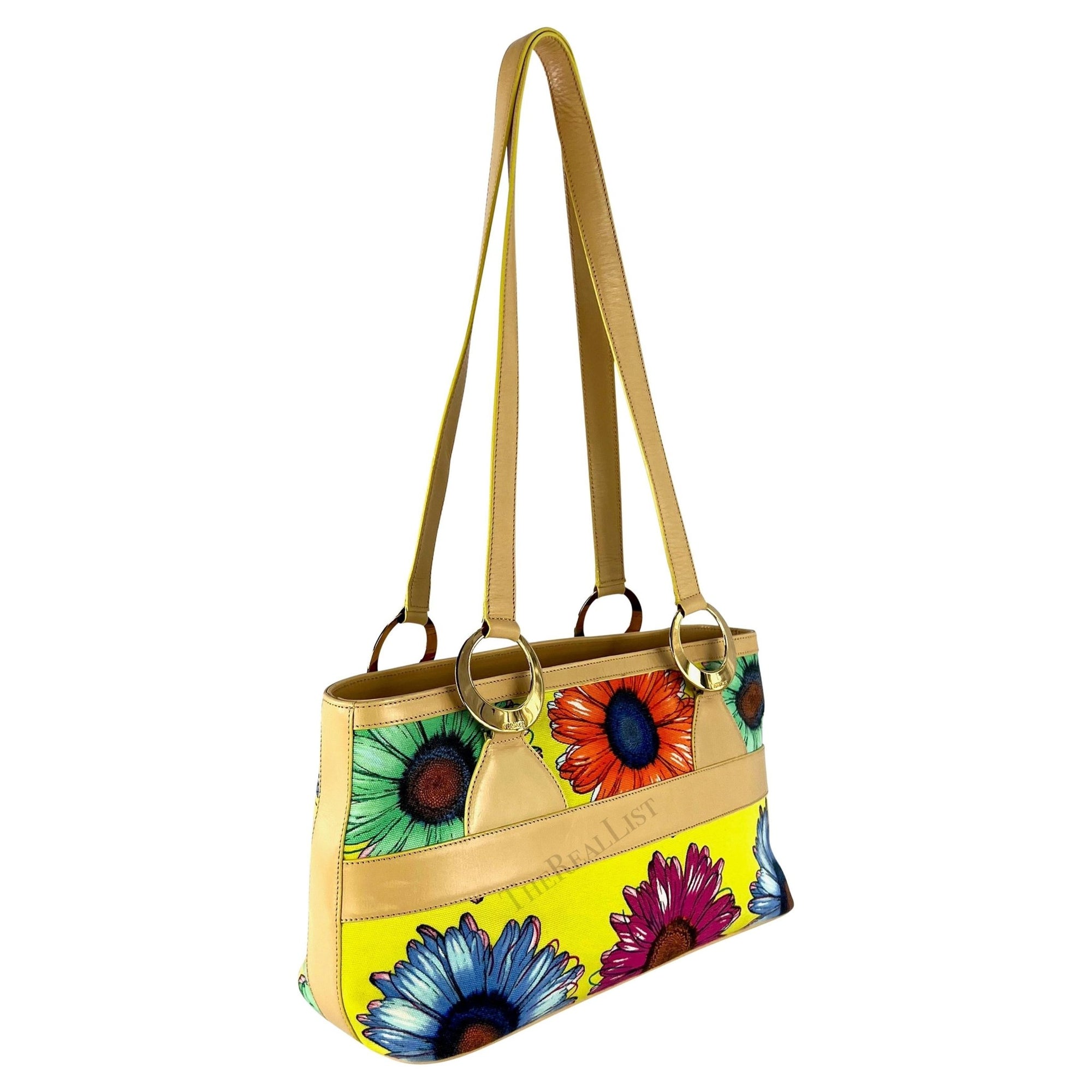 S/S 2002 Gianni Versace by Donatella Floral Pop Art Print Shoulder Bag - RealList