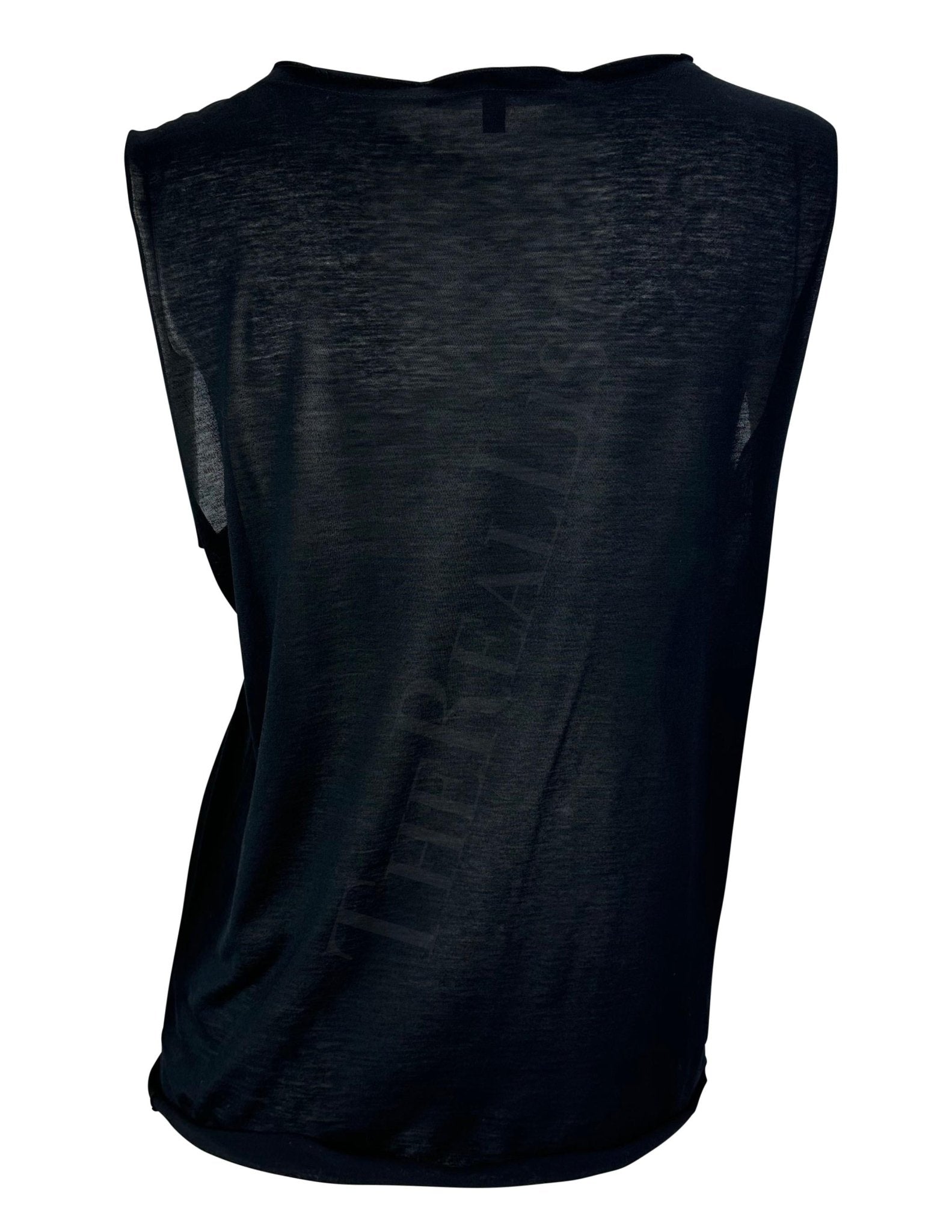 S/S 2002 Gucci by Tom Ford Runway Black Heart Cutout Sheer Stretch Cotton Shirt - RealList