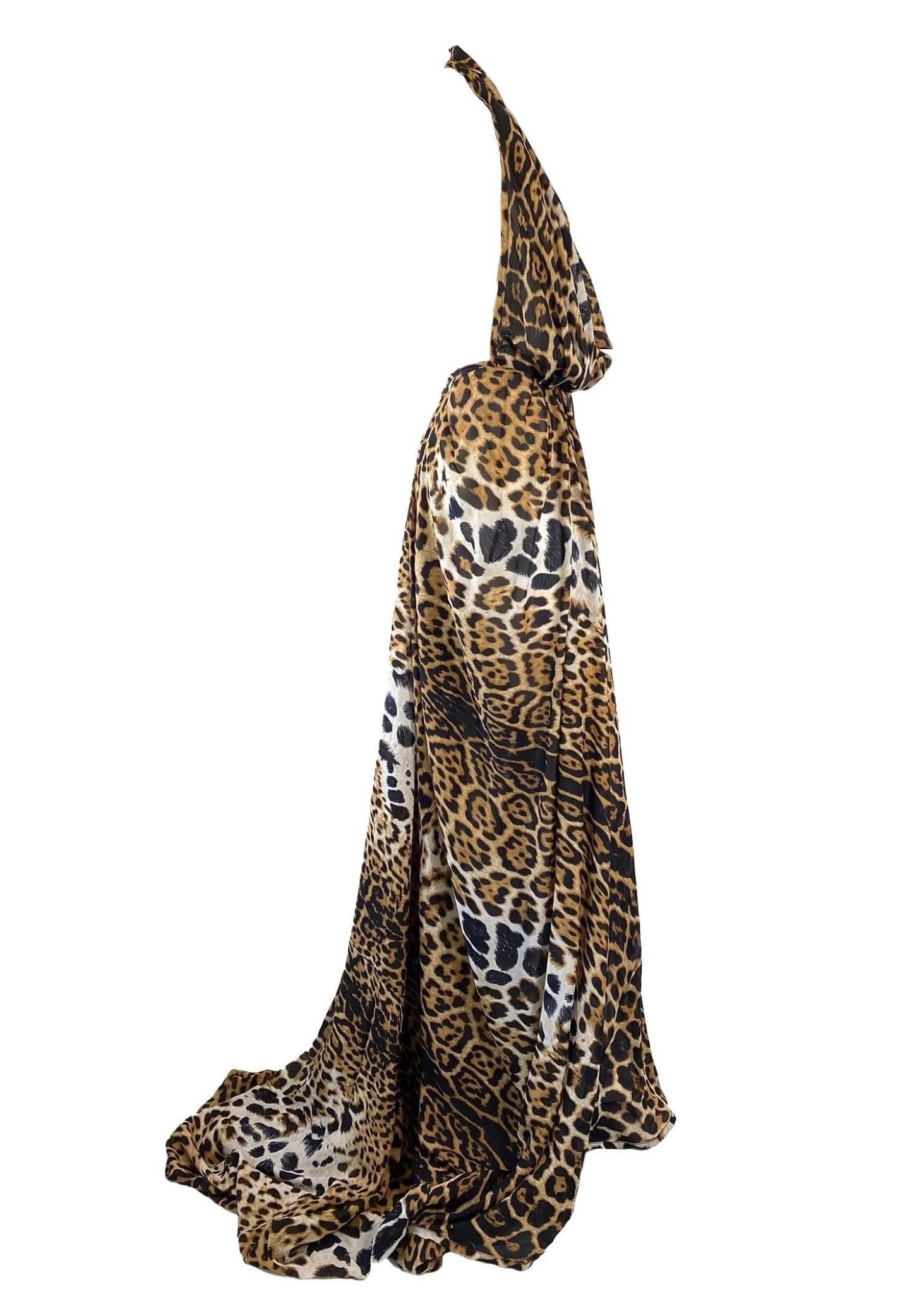 S/S 2002 Yves Saint Laurent by Tom Ford Silk Jaguar Print Gown Safari - RealList