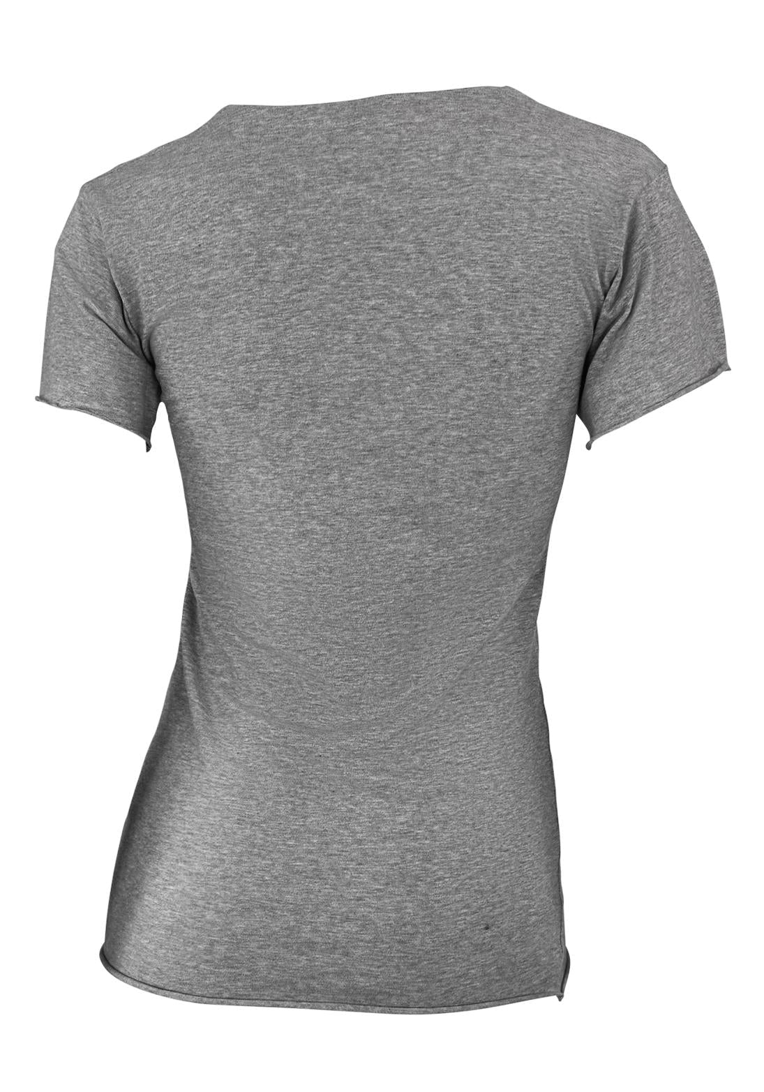 S/S 2003 Dolce & Gabbana Plunging Lace - Up Logo Print Grey T-Shirt Top - RealList