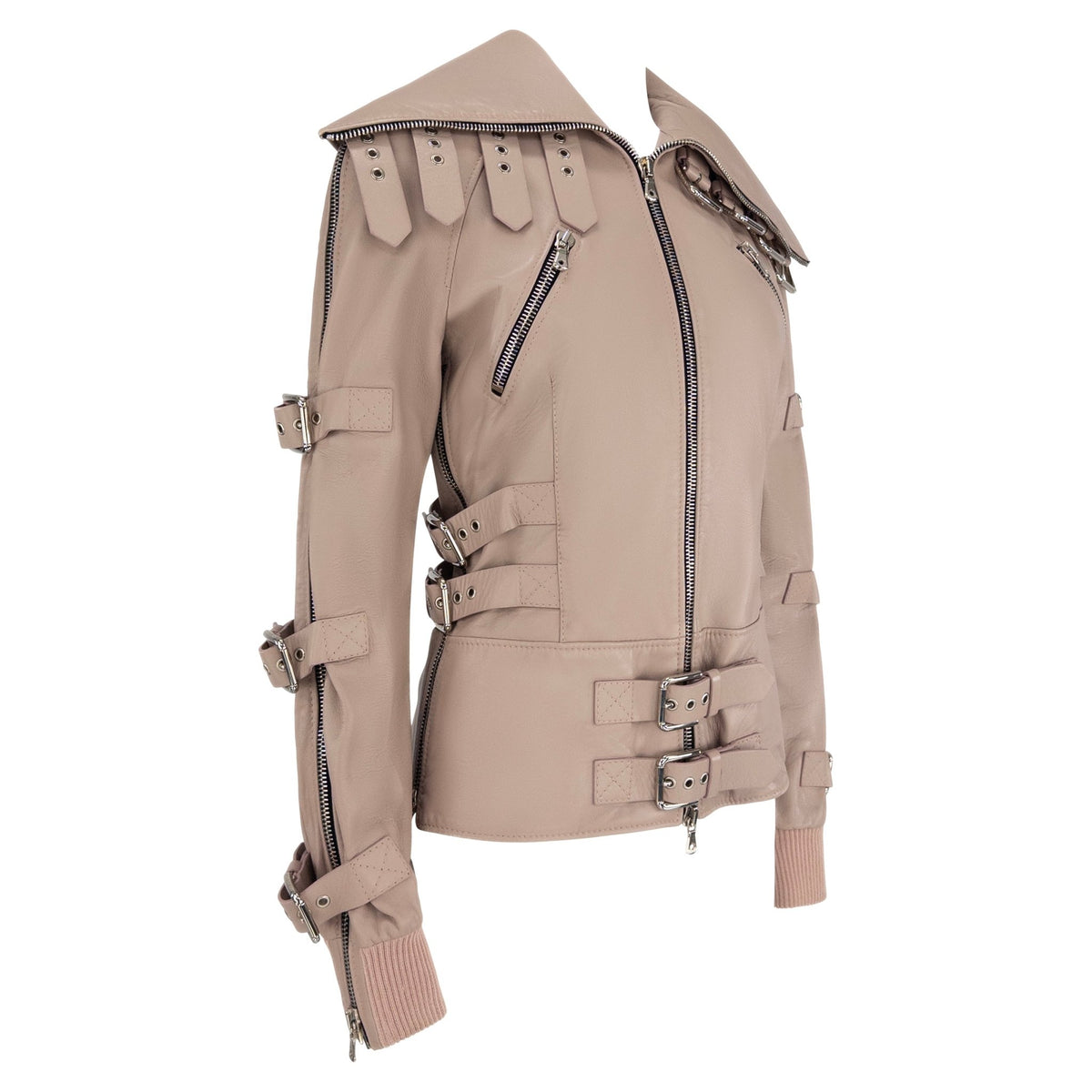 S/S 2003 Dolce & Gabbana 'Sex & Love' Bondage Buckle Lambskin Leather Jacket - RealList