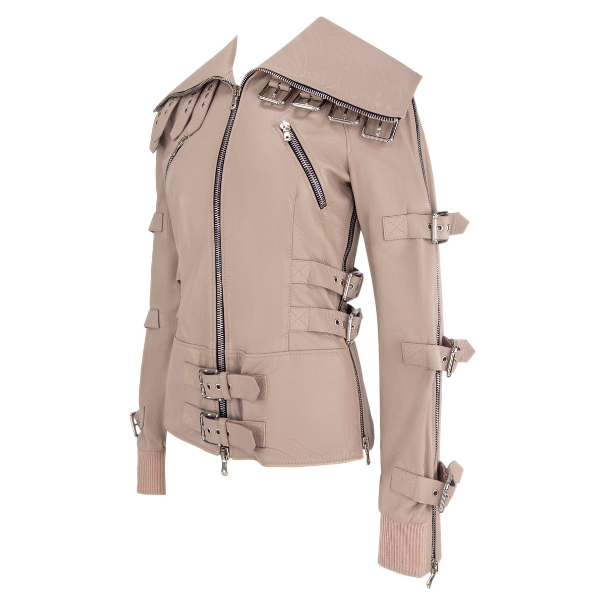 S/S 2003 Dolce & Gabbana 'Sex & Love' Bondage Buckle Lambskin Leather Jacket - RealList