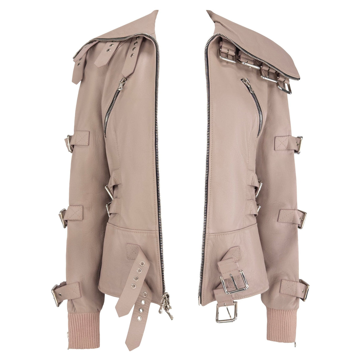 S/S 2003 Dolce & Gabbana 'Sex & Love' Bondage Buckle Lambskin Leather Jacket - RealList