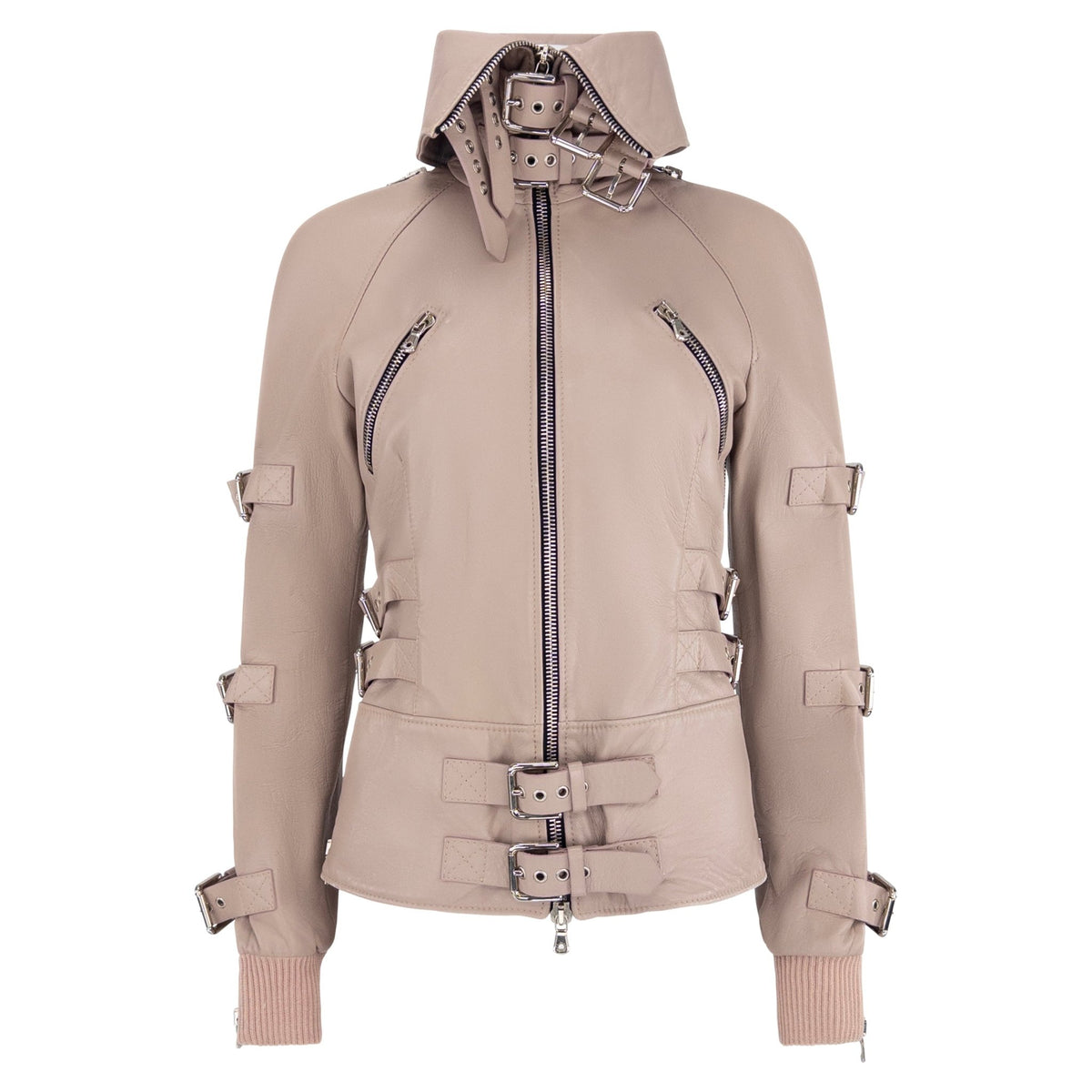 S/S 2003 Dolce & Gabbana 'Sex & Love' Bondage Buckle Lambskin Leather Jacket - RealList