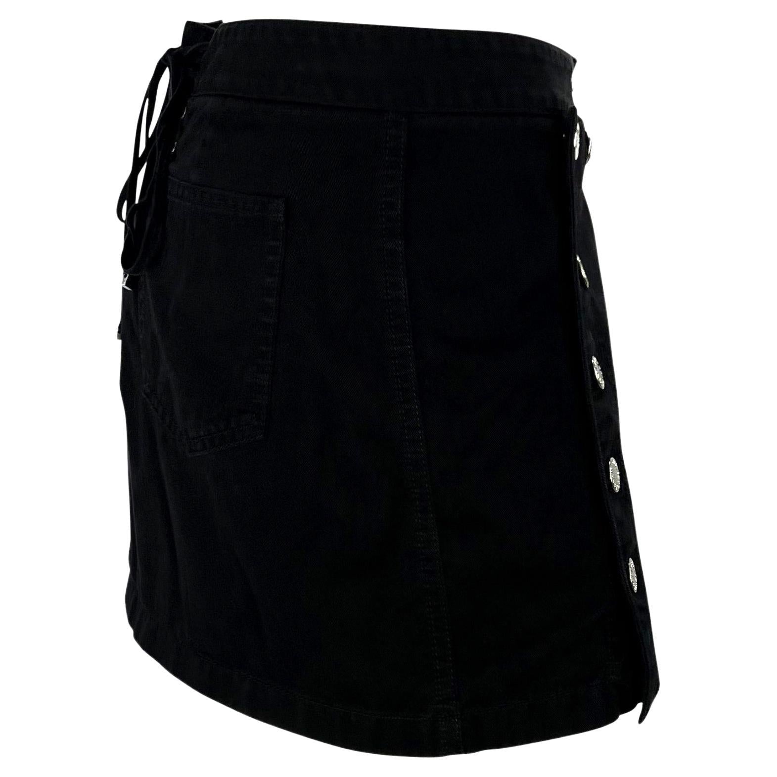 S/S 2003 Dolce & Gabbana 'Sex & Love' Flap Front Lace Up Mini Skirt - RealList