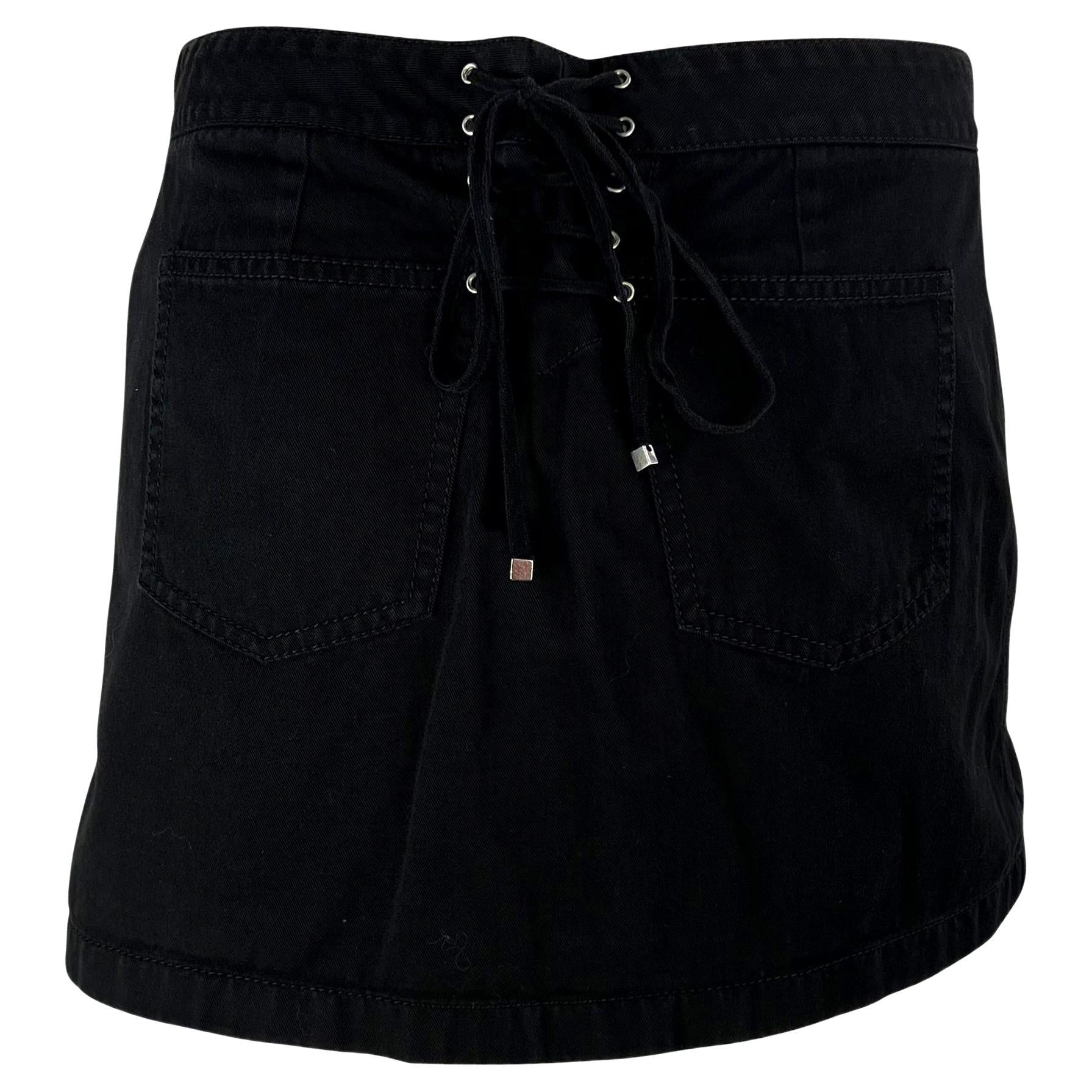 S/S 2003 Dolce & Gabbana 'Sex & Love' Flap Front Lace Up Mini Skirt - RealList