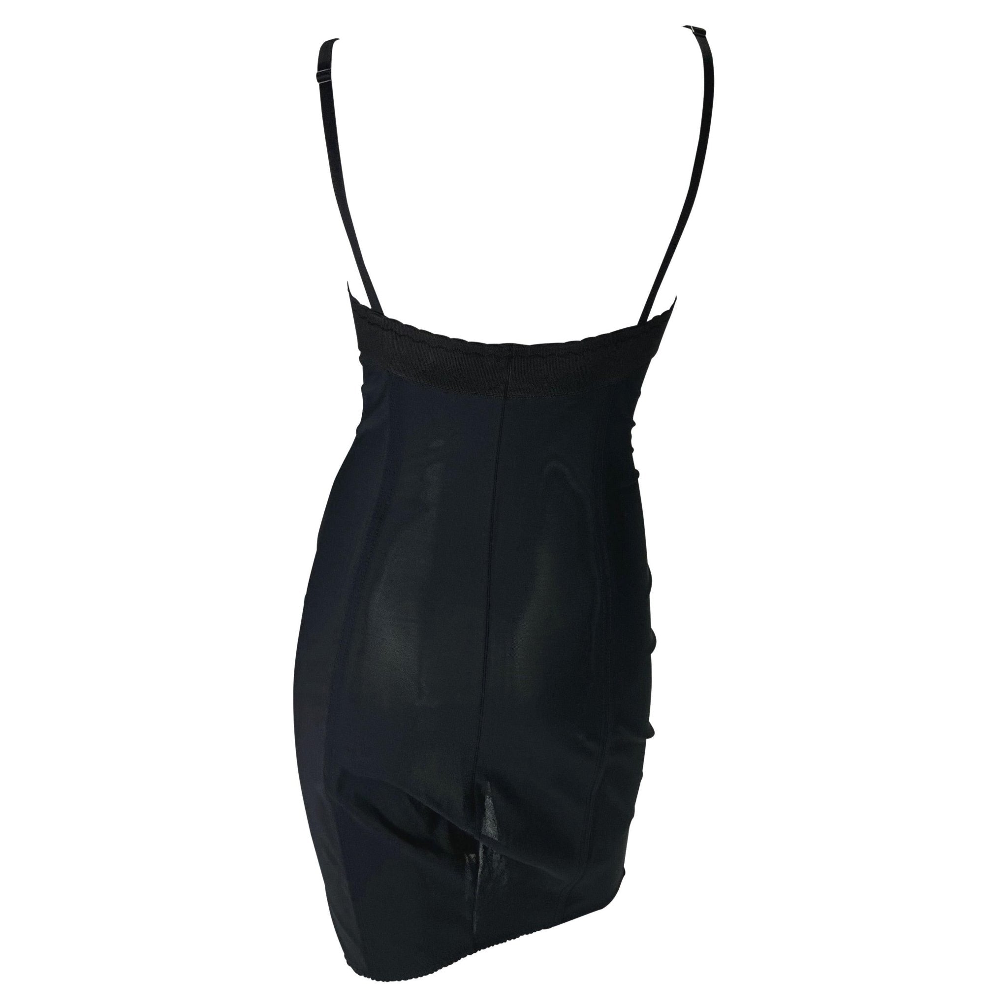 S/S 2003 Dolce & Gabbana 'Sex & Love' Sheer Bustier Satin Panel Corset Dress - RealList