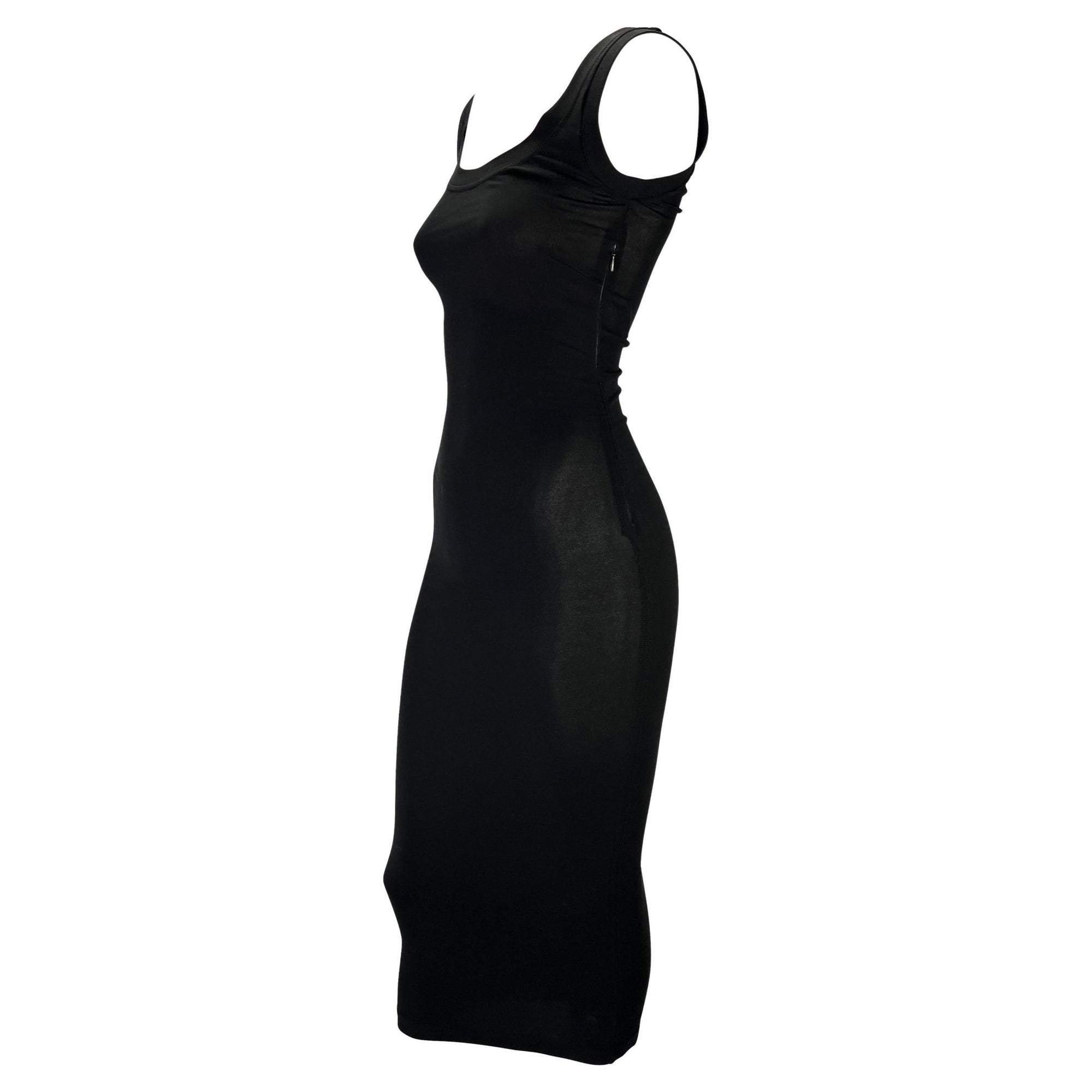 S/S 2003 Dolce & Gabbana 'Sex & Love' Stretch Black Tank Dress - RealList
